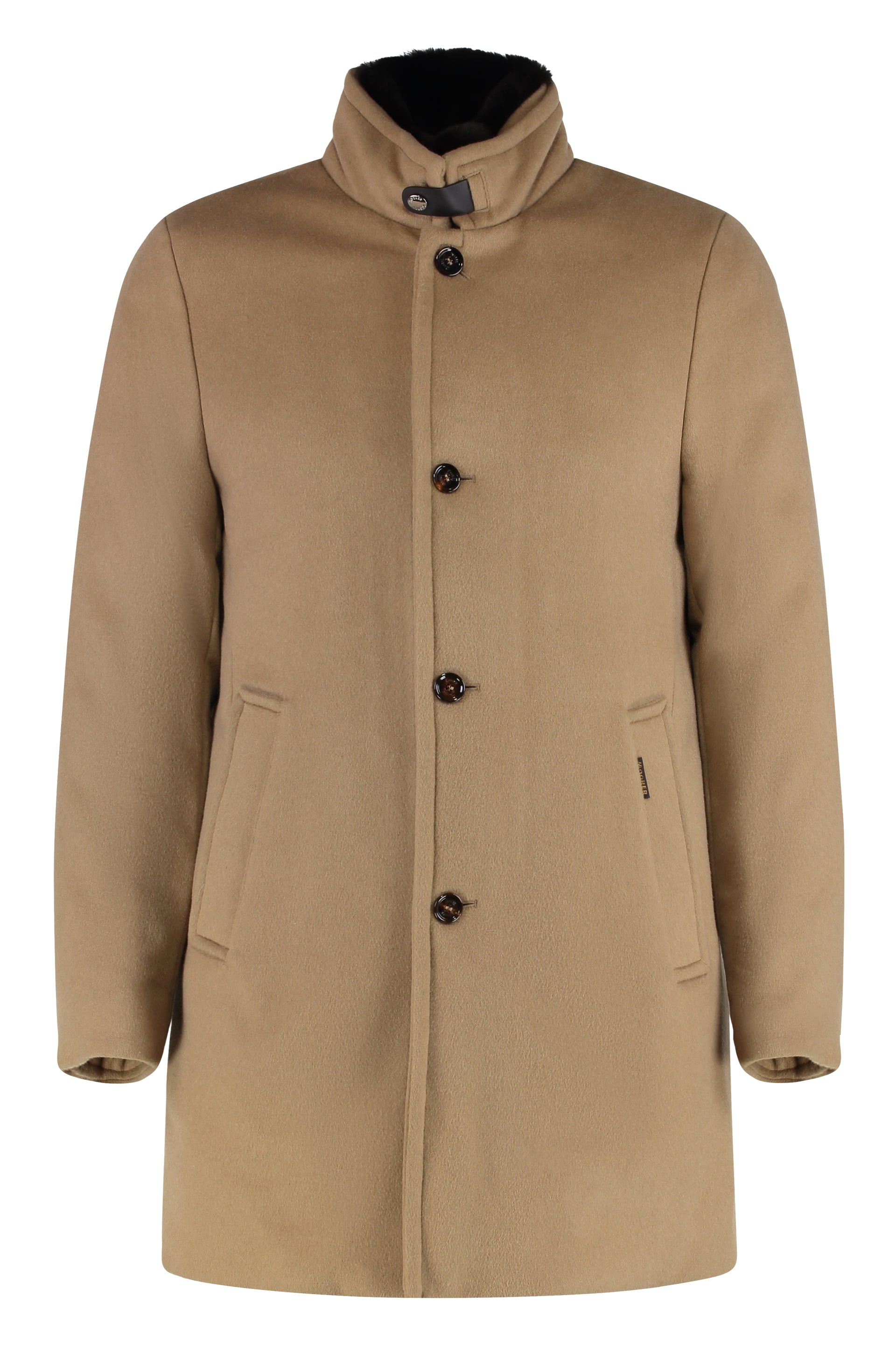 Bond padded wool-blend coat