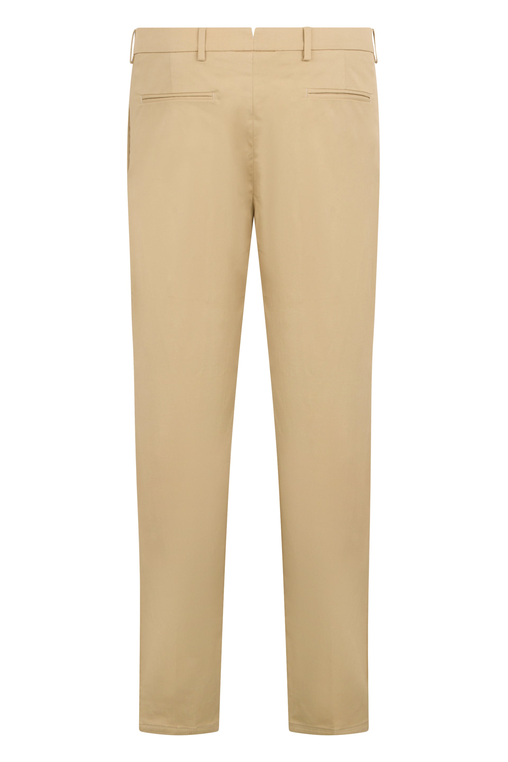 Beige slim pants, casual and versatile design.
