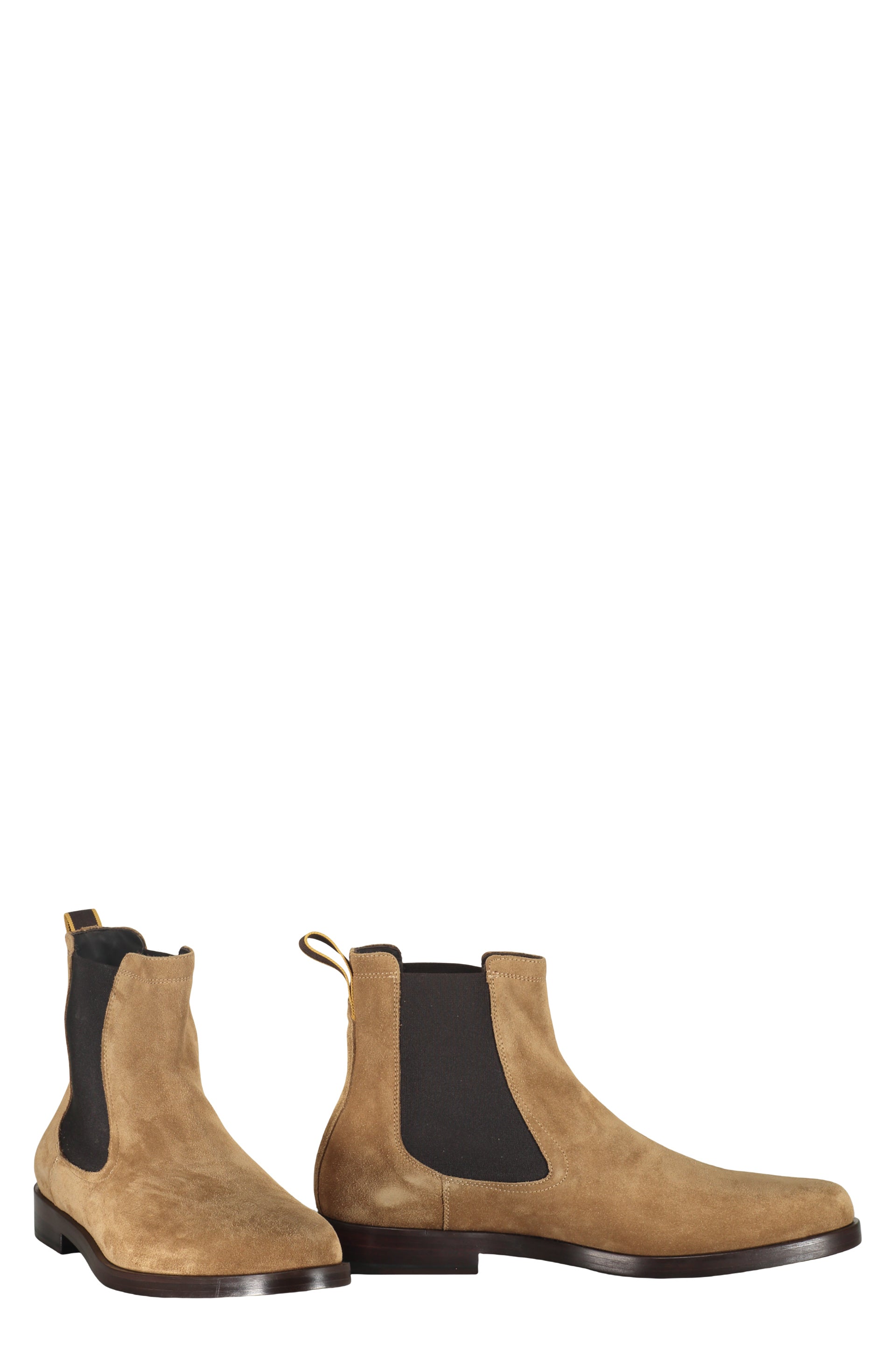 Beige Suede Chelsea Boots