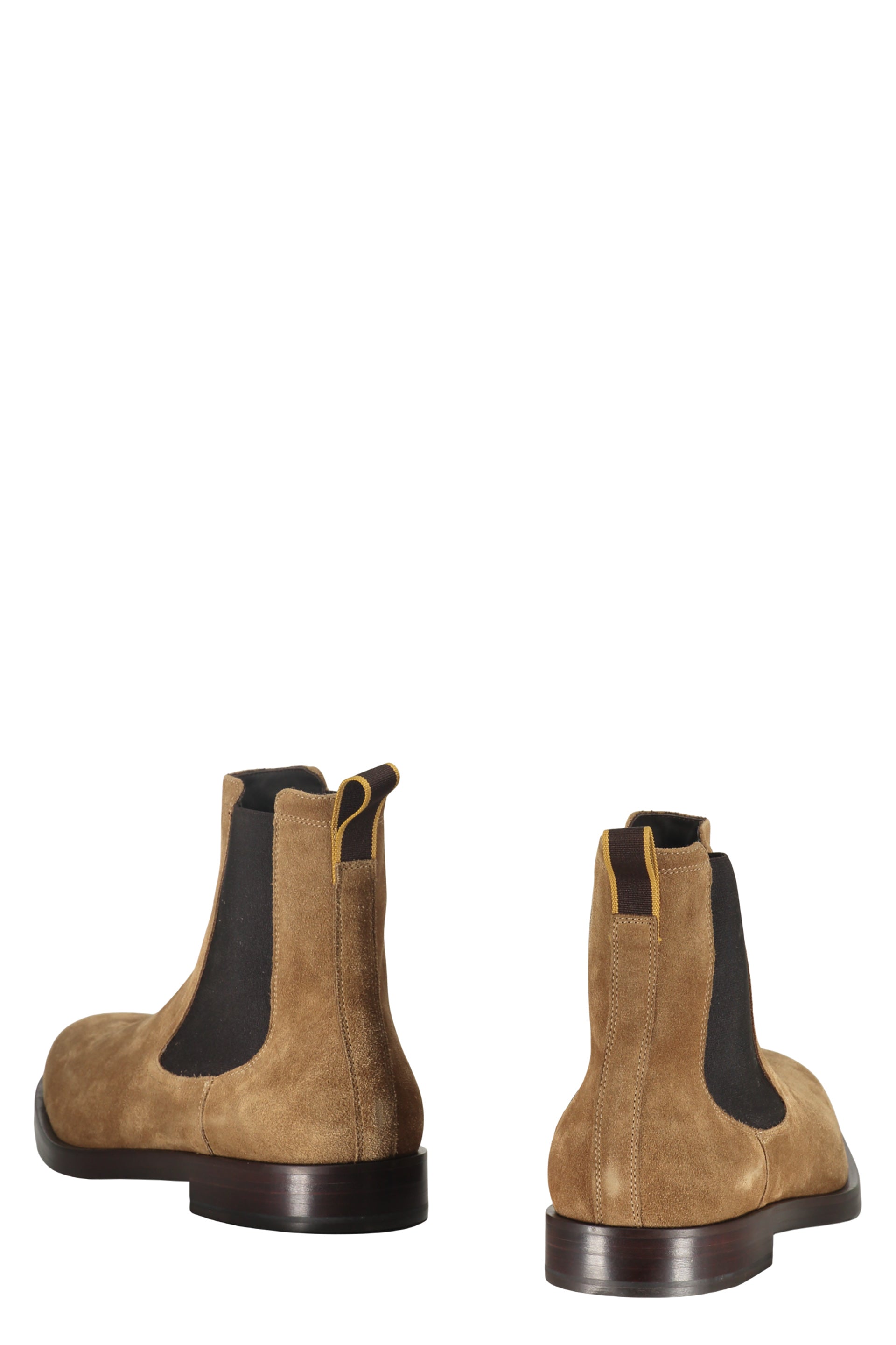 Beige Suede Chelsea Boots