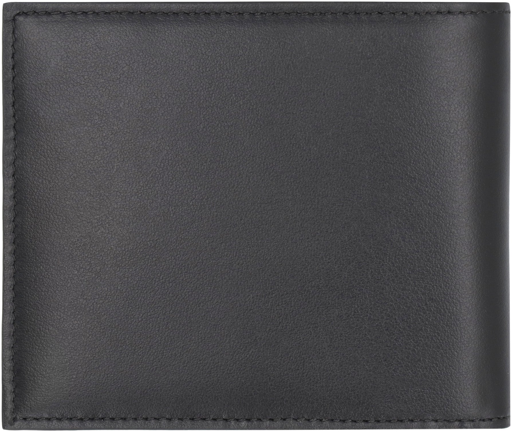 Leather flap-over wallet