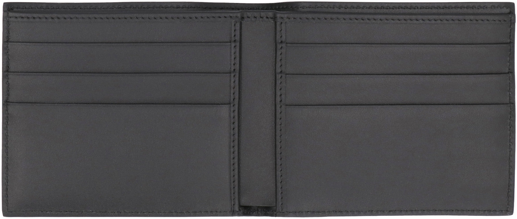 Leather flap-over wallet