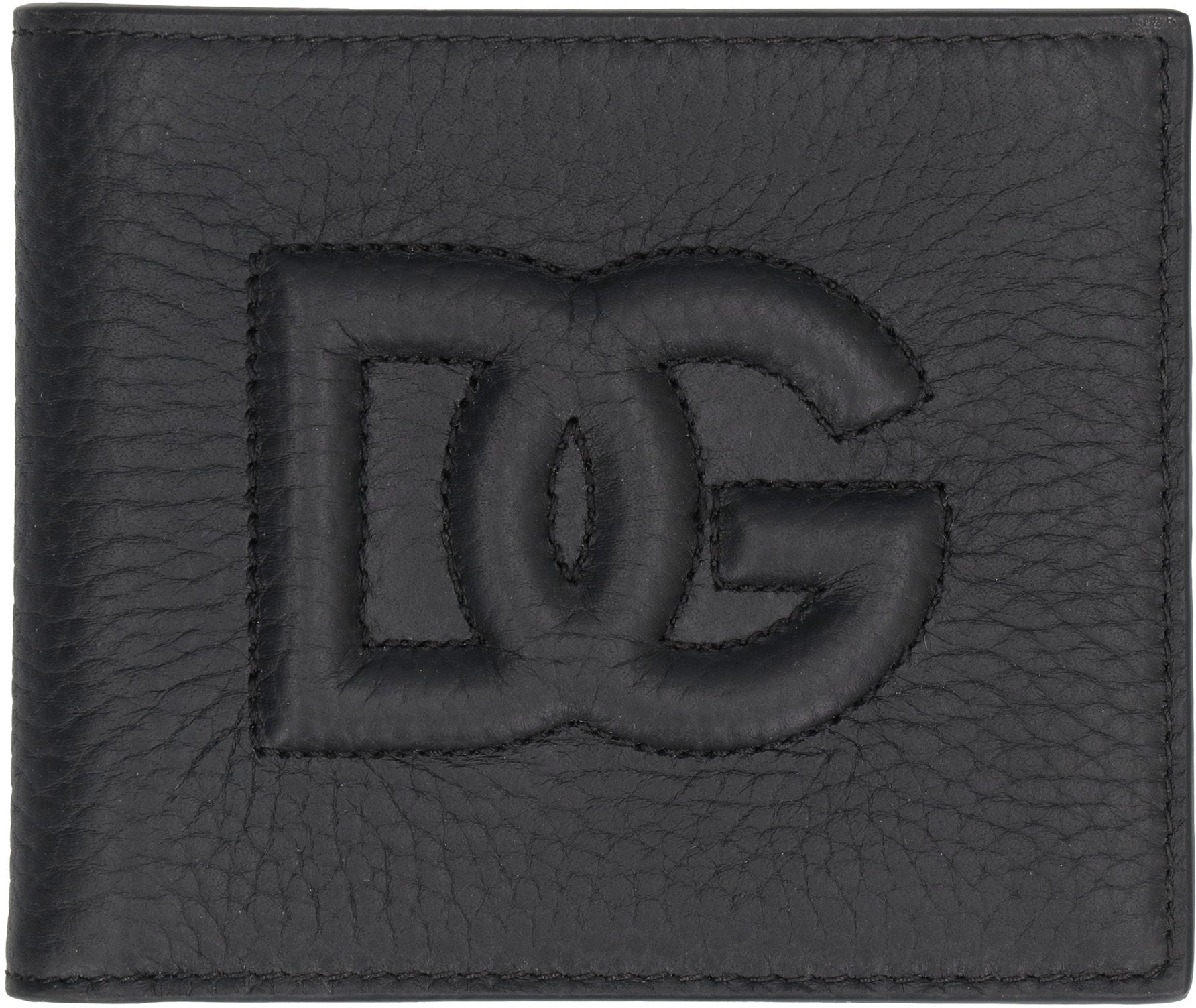 Logo leather wallet