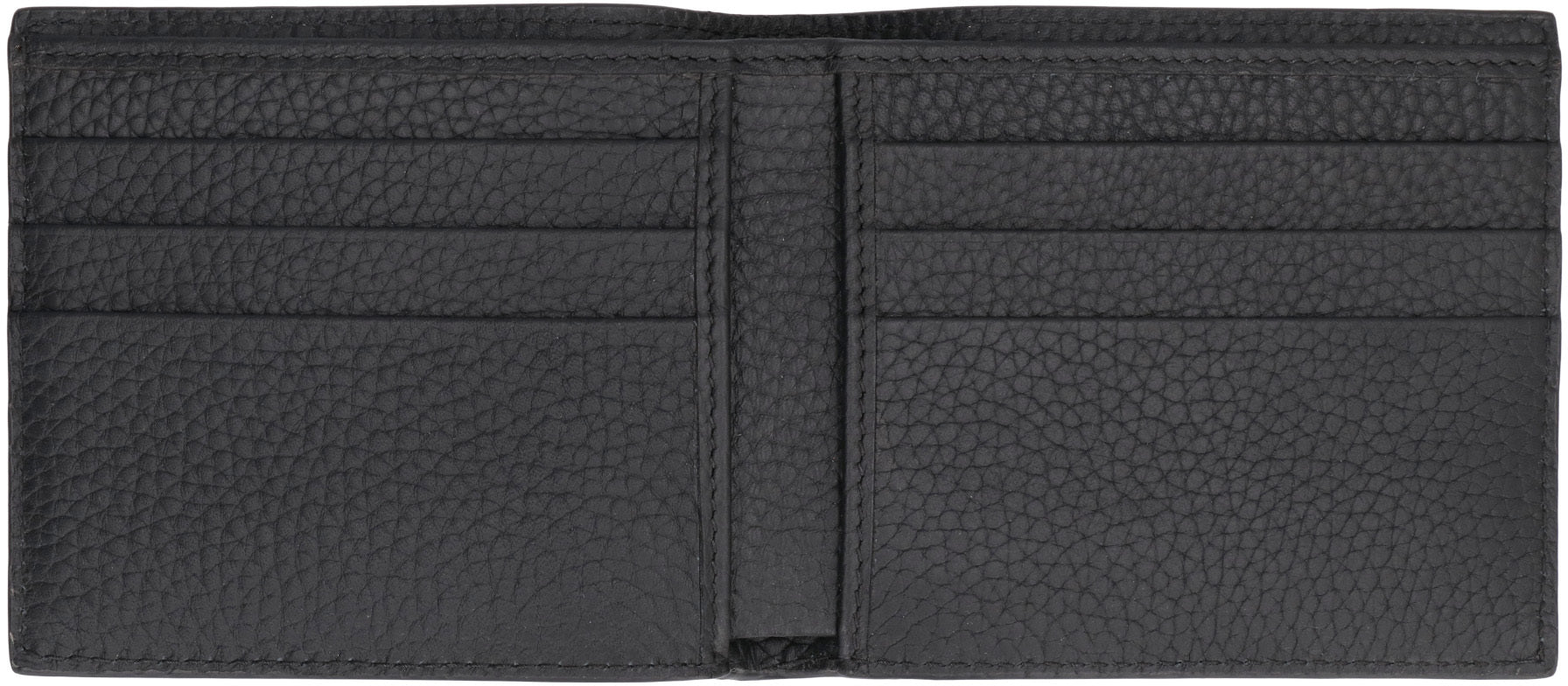 Logo leather wallet