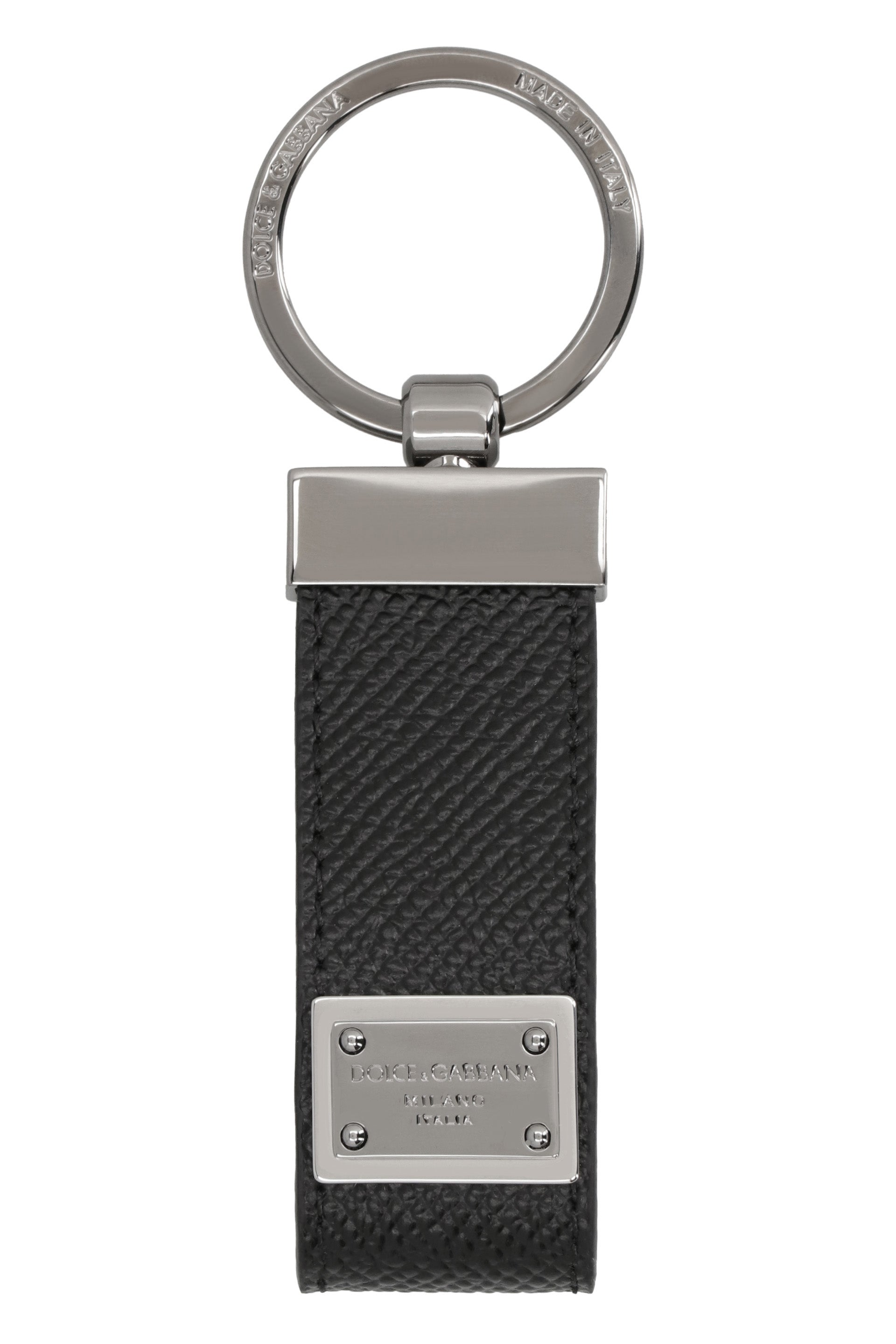 Leather keyring with logo