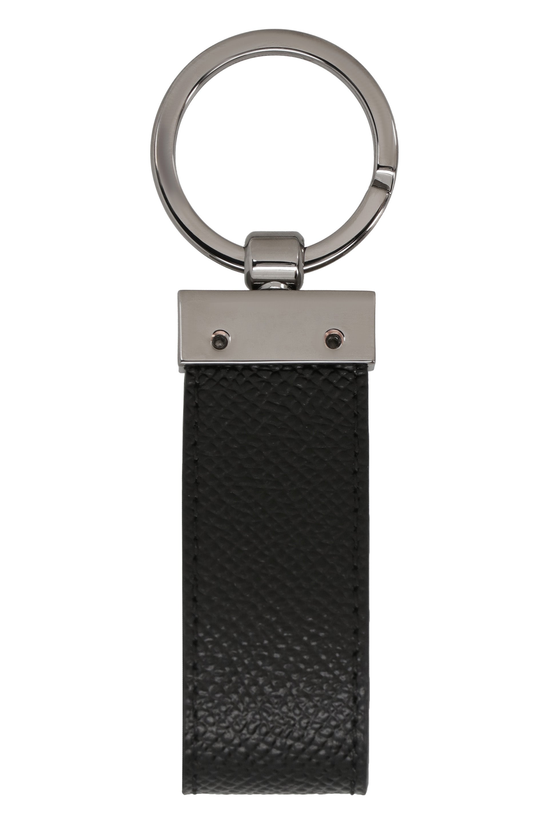 Leather keyring with logo