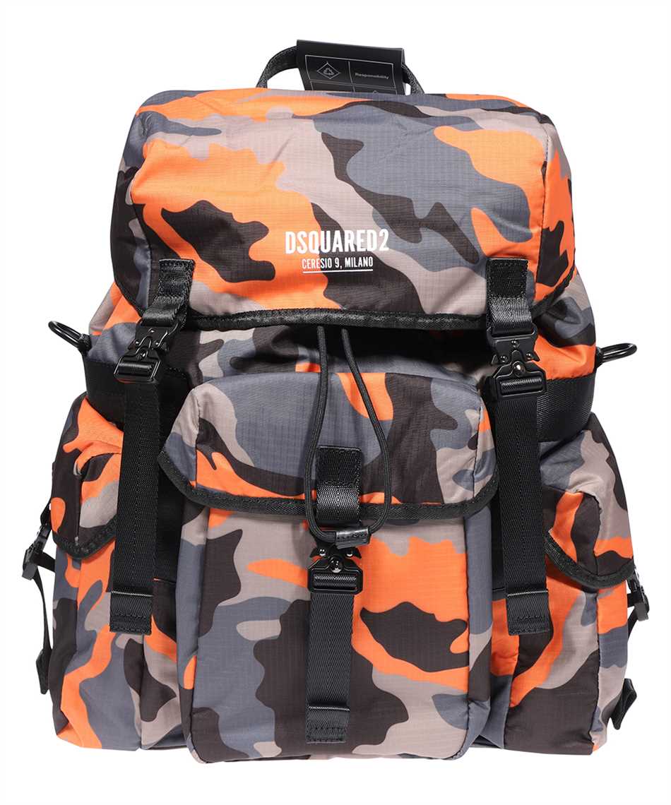 Printed nylon backpack