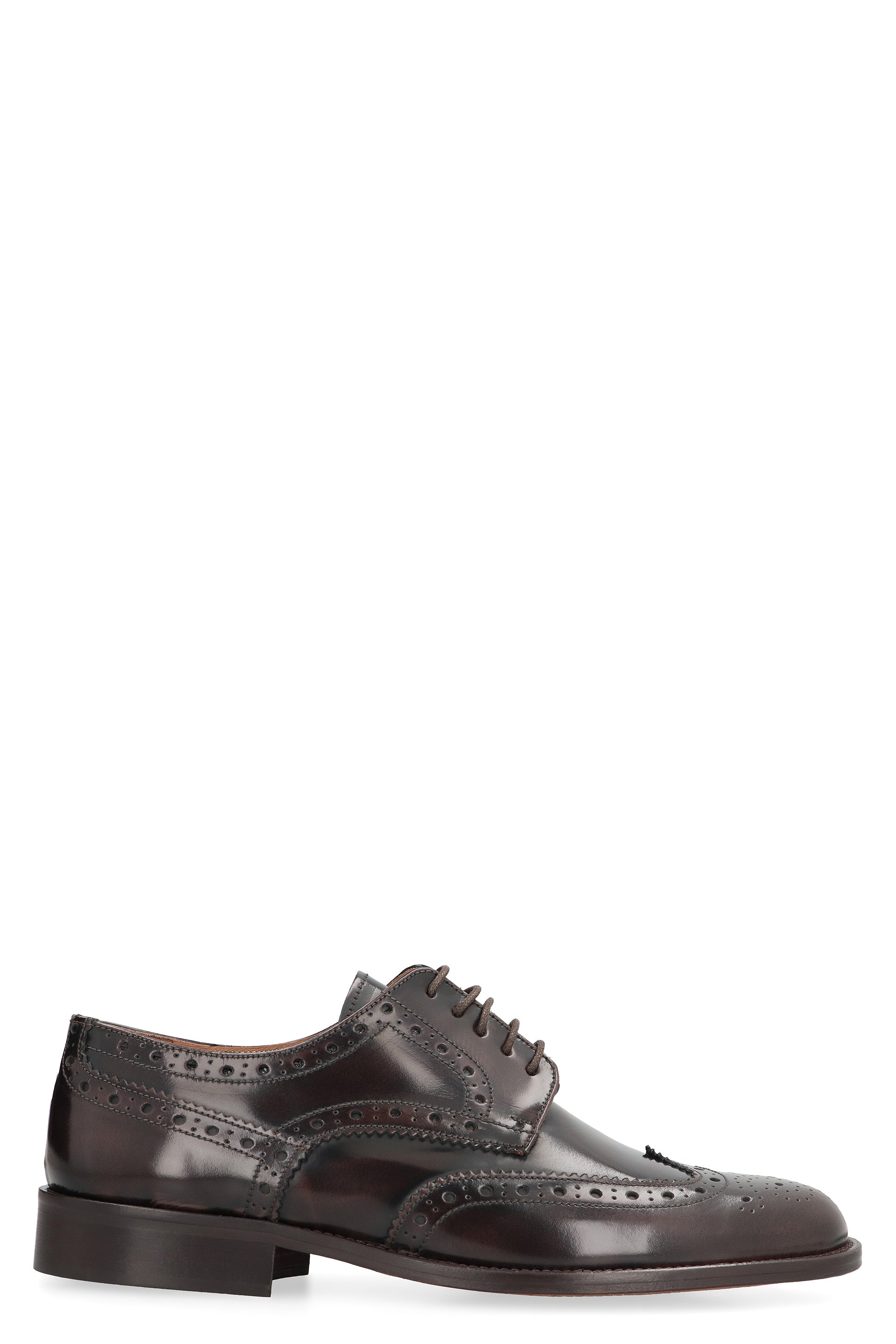 Leather lace-up shoes