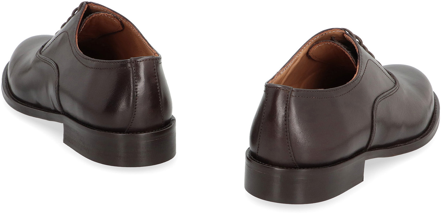Leather lace-up shoes