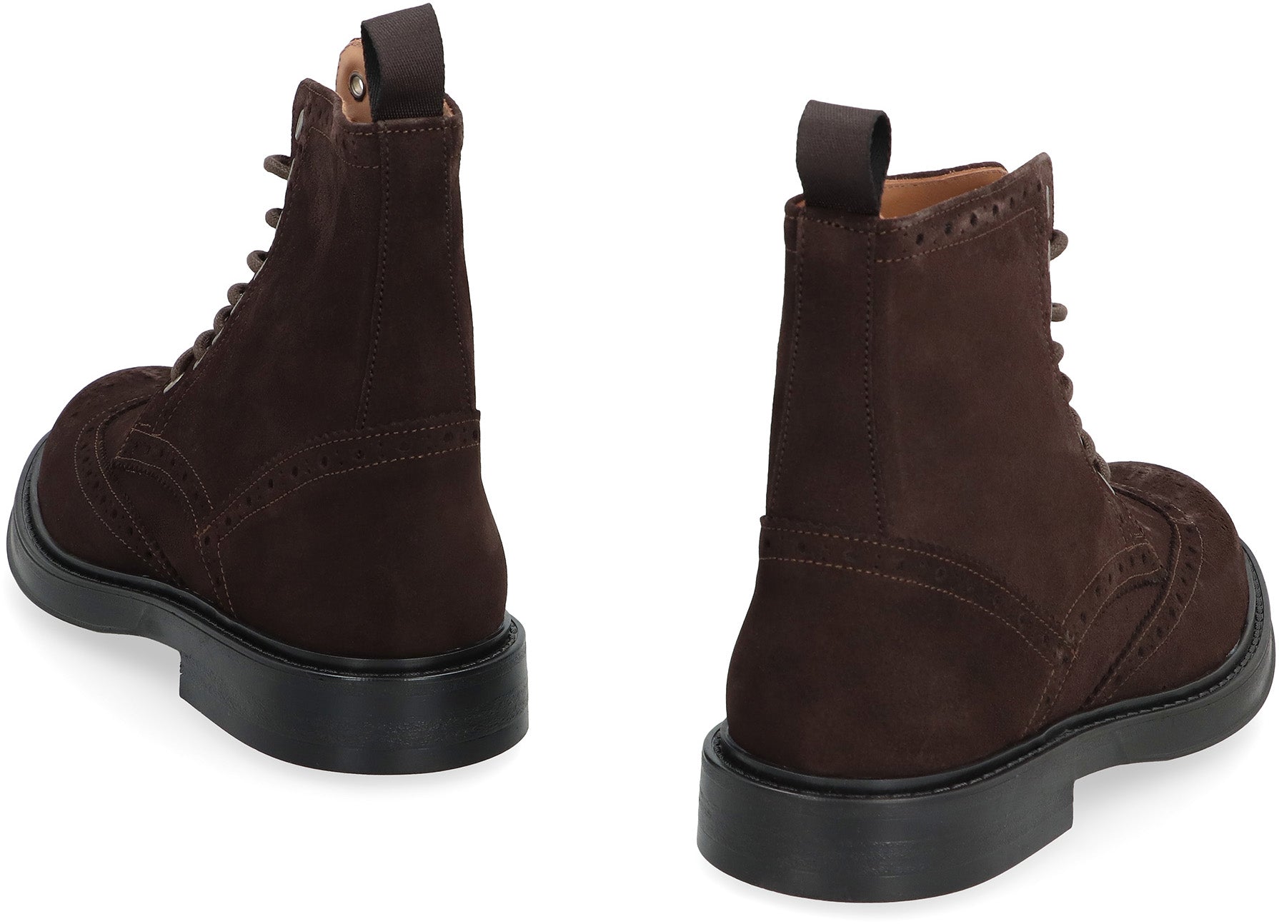 Leather lace-up boots