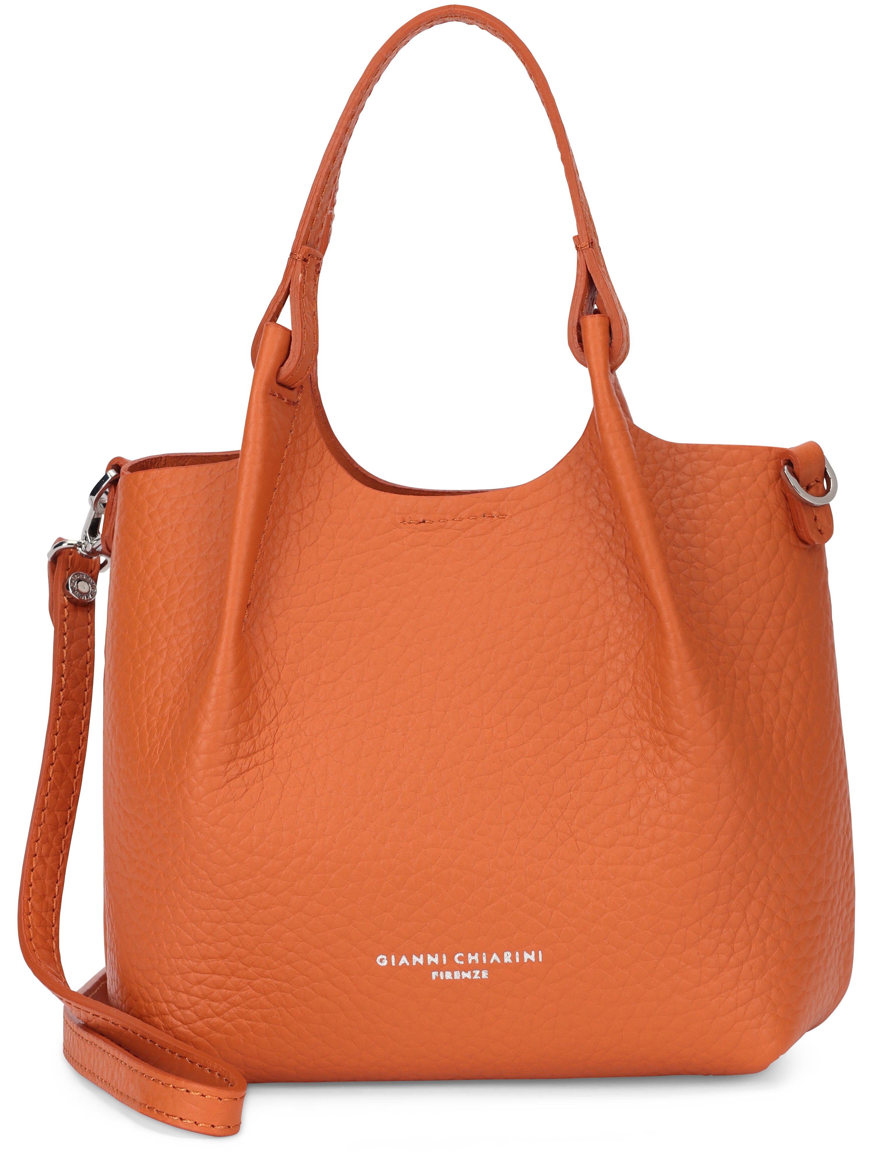 Bubble double leather handbag