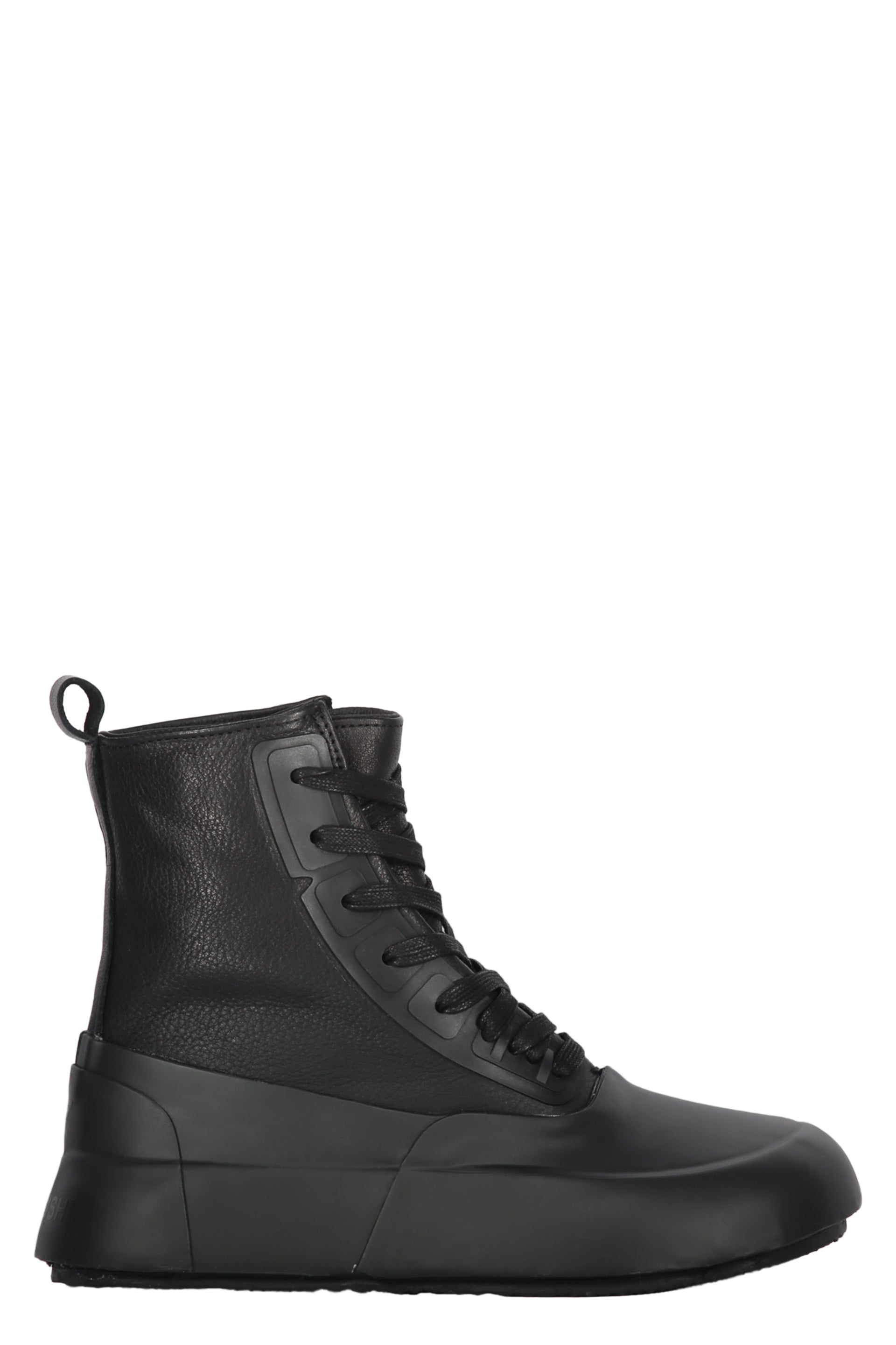 Leather high-top sneakers