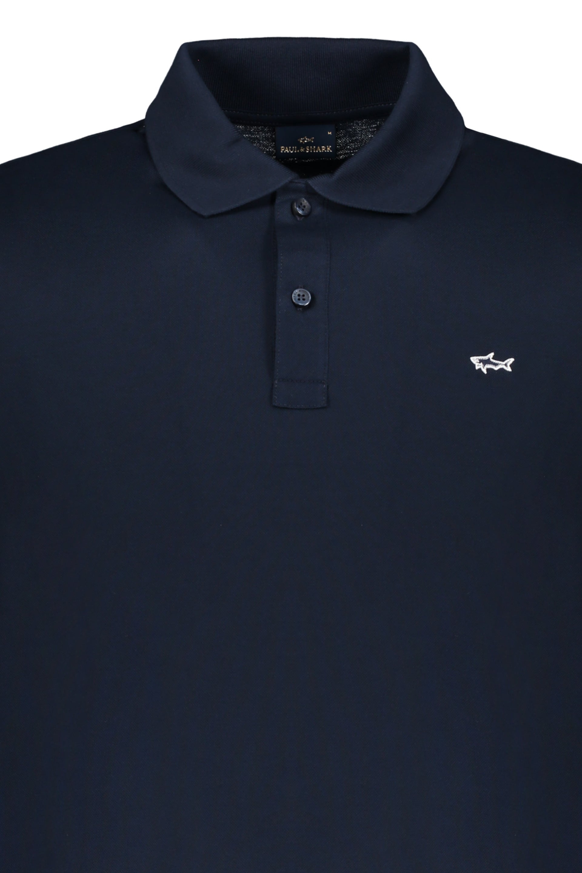 Long sleeve cotton polo shirt