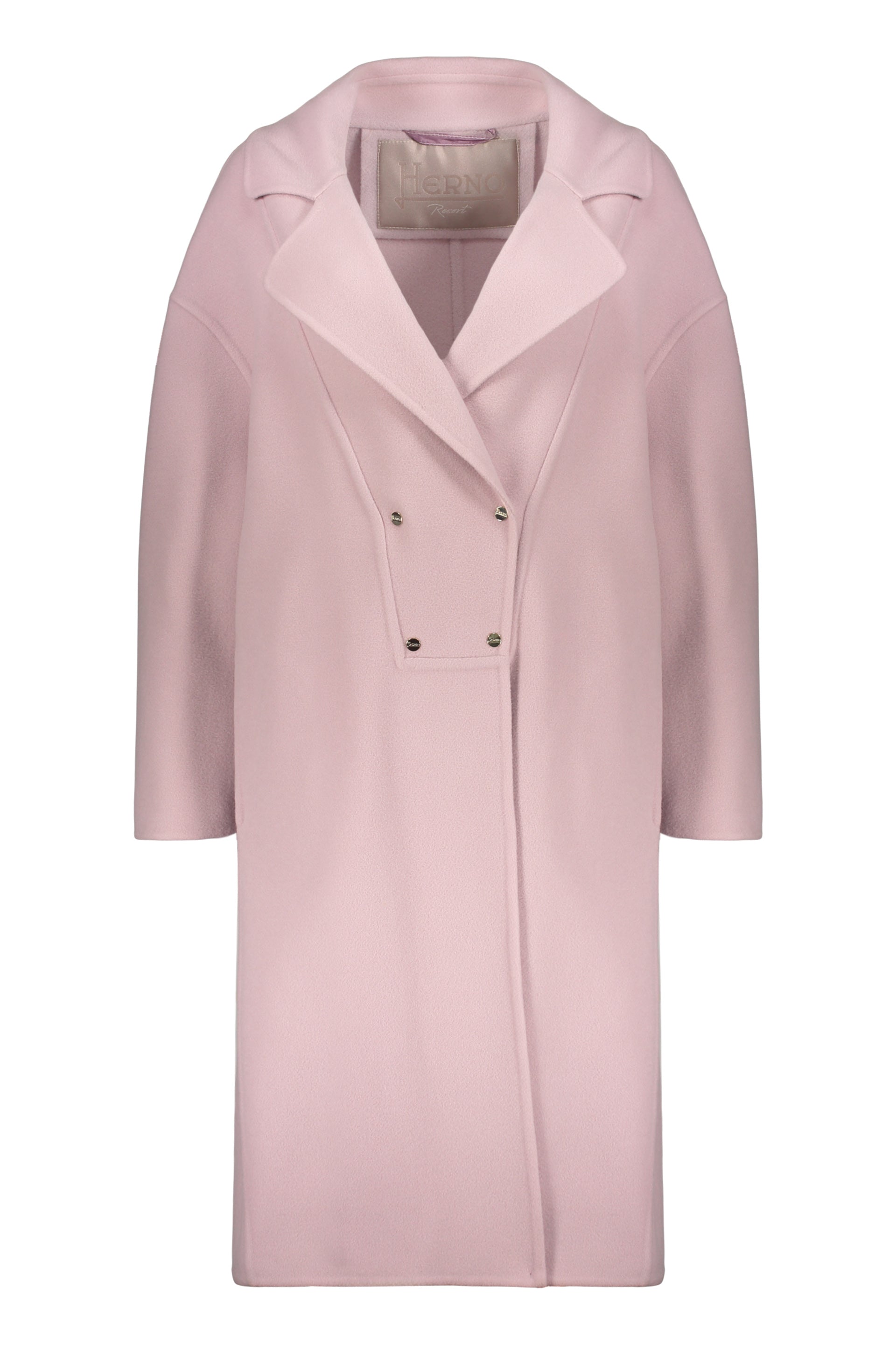 Pale pink long coat elegant and versatile