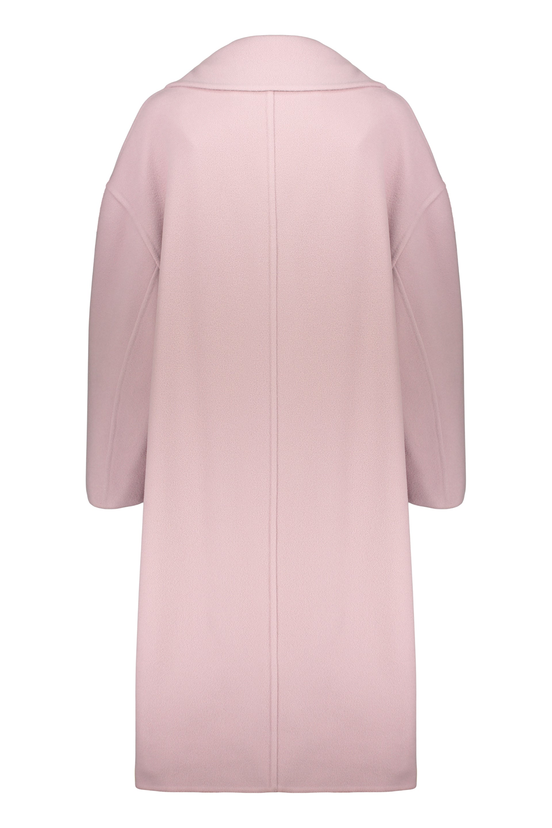 Pale pink long coat elegant and versatile