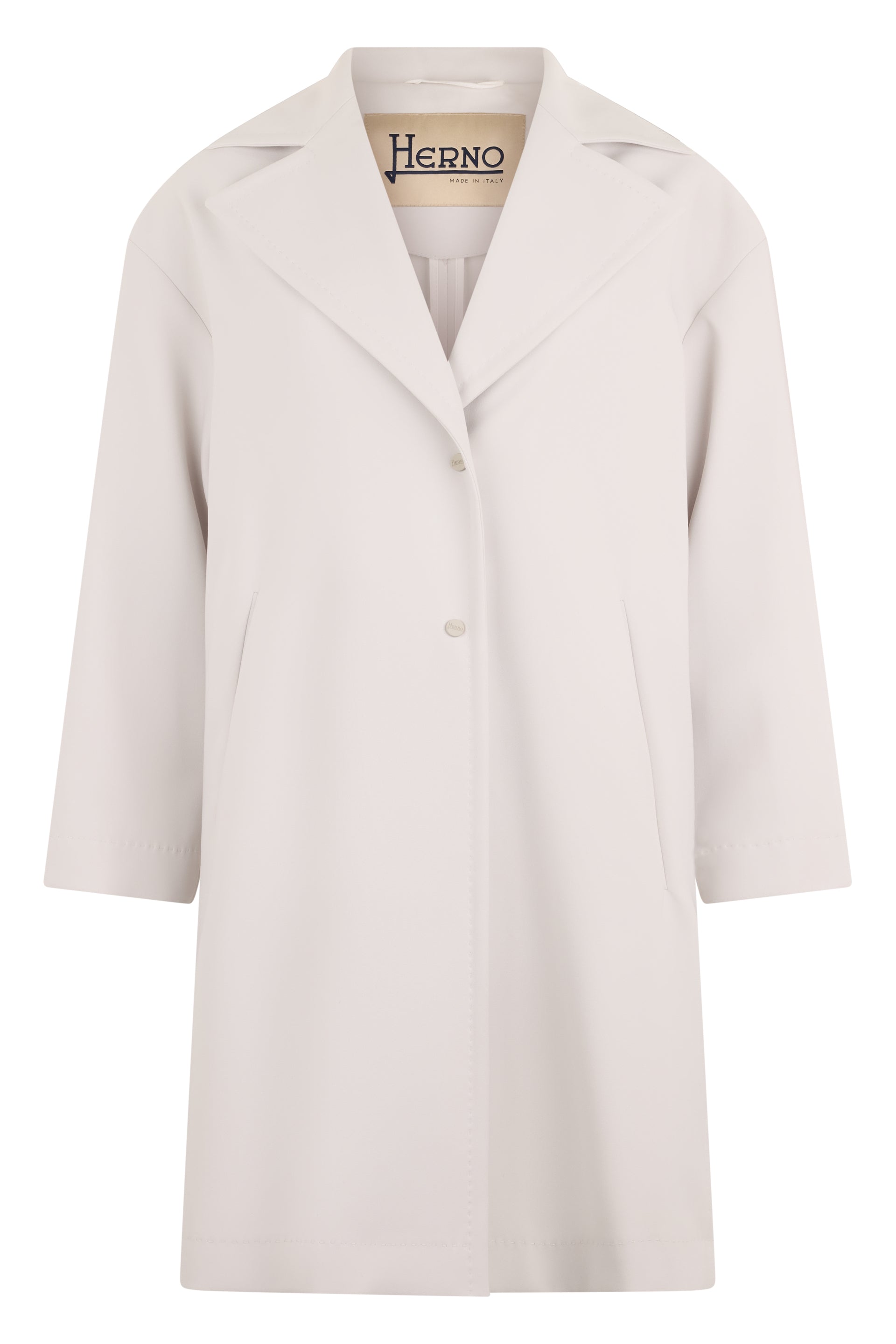 Coat in shades of cream white, elegant versatile comfort