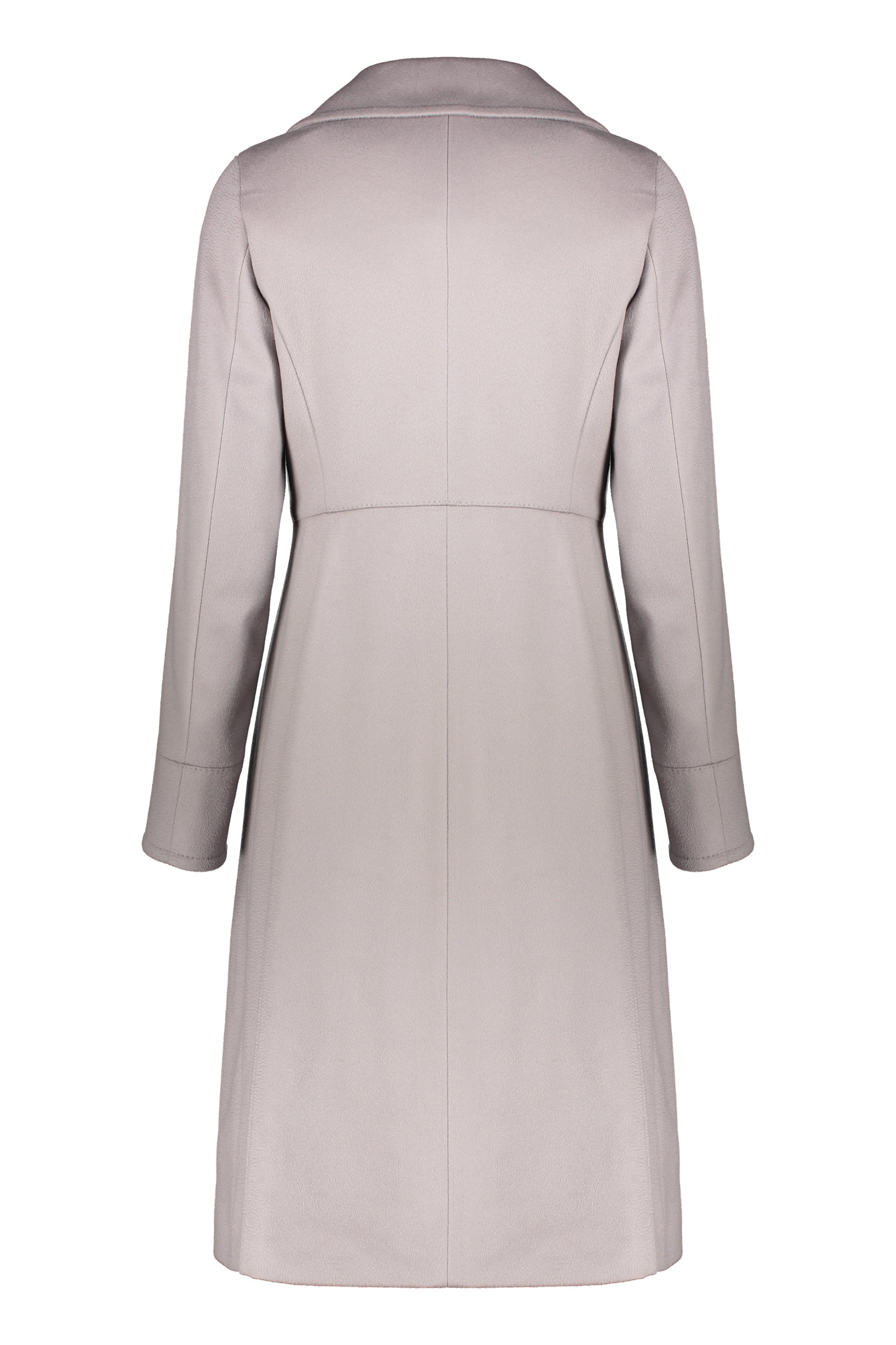 Elegant long gray sophisticated coat