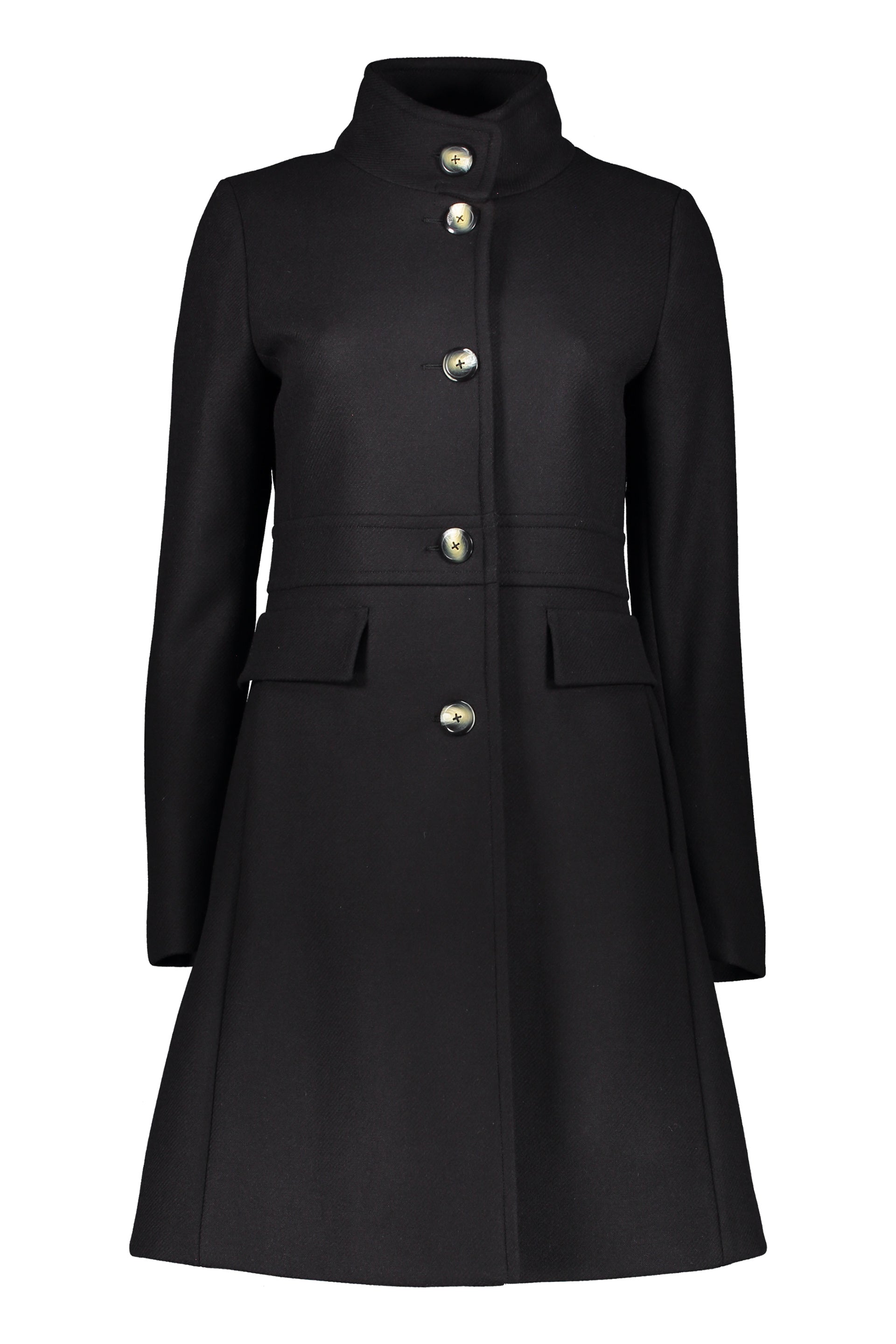 Long elegant black coat