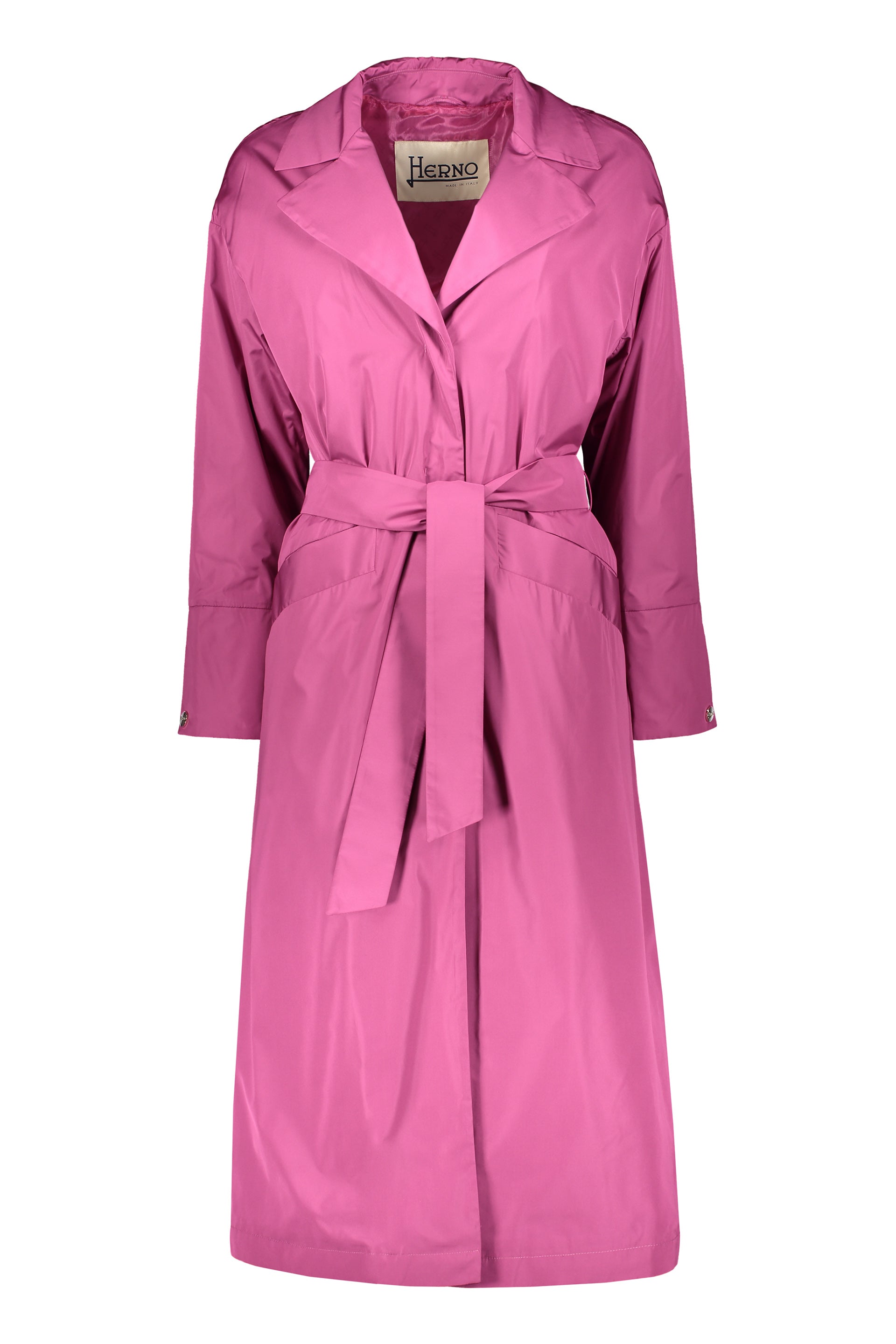 Techno fabric trench coat