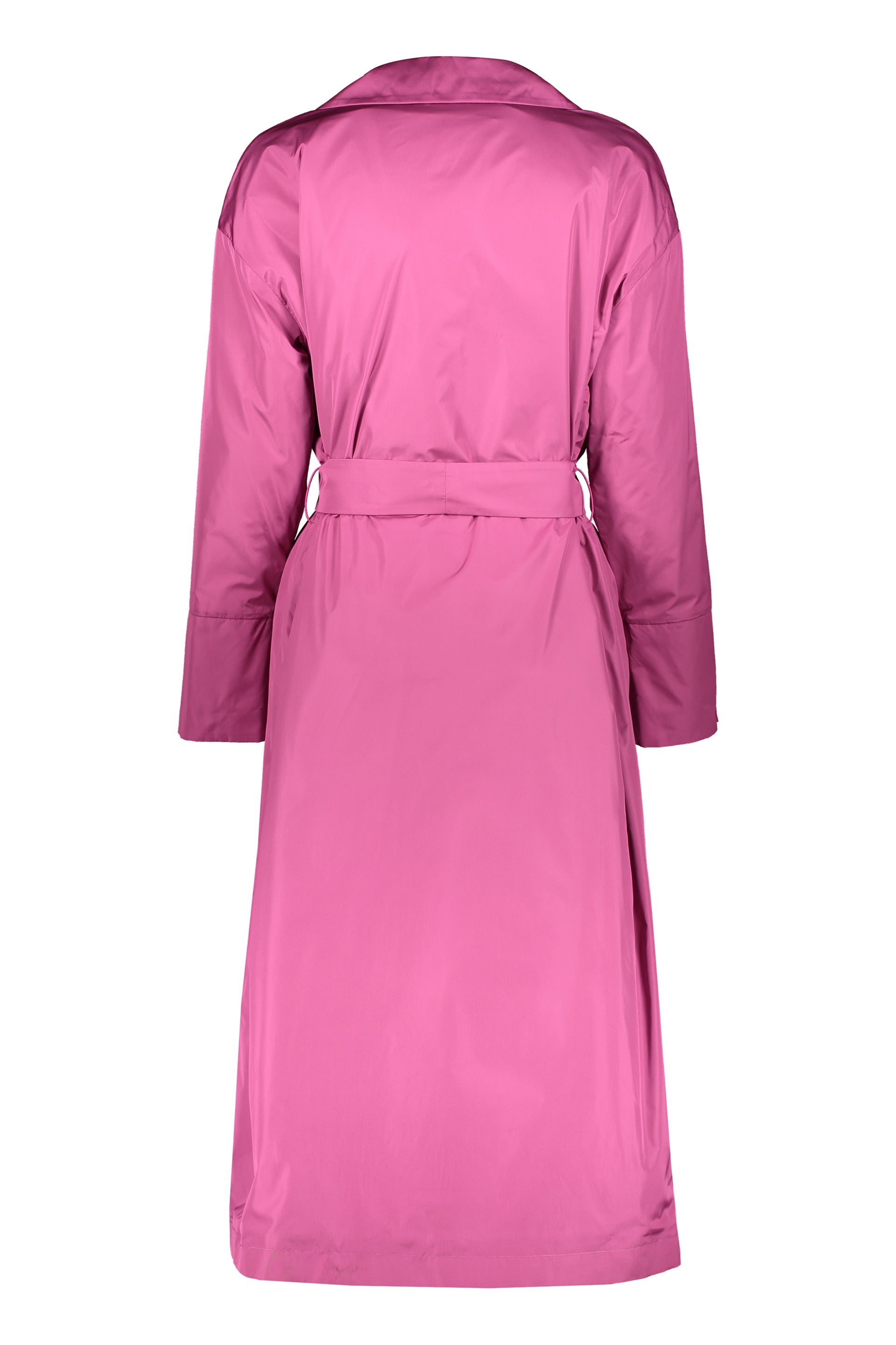 Techno fabric trench coat
