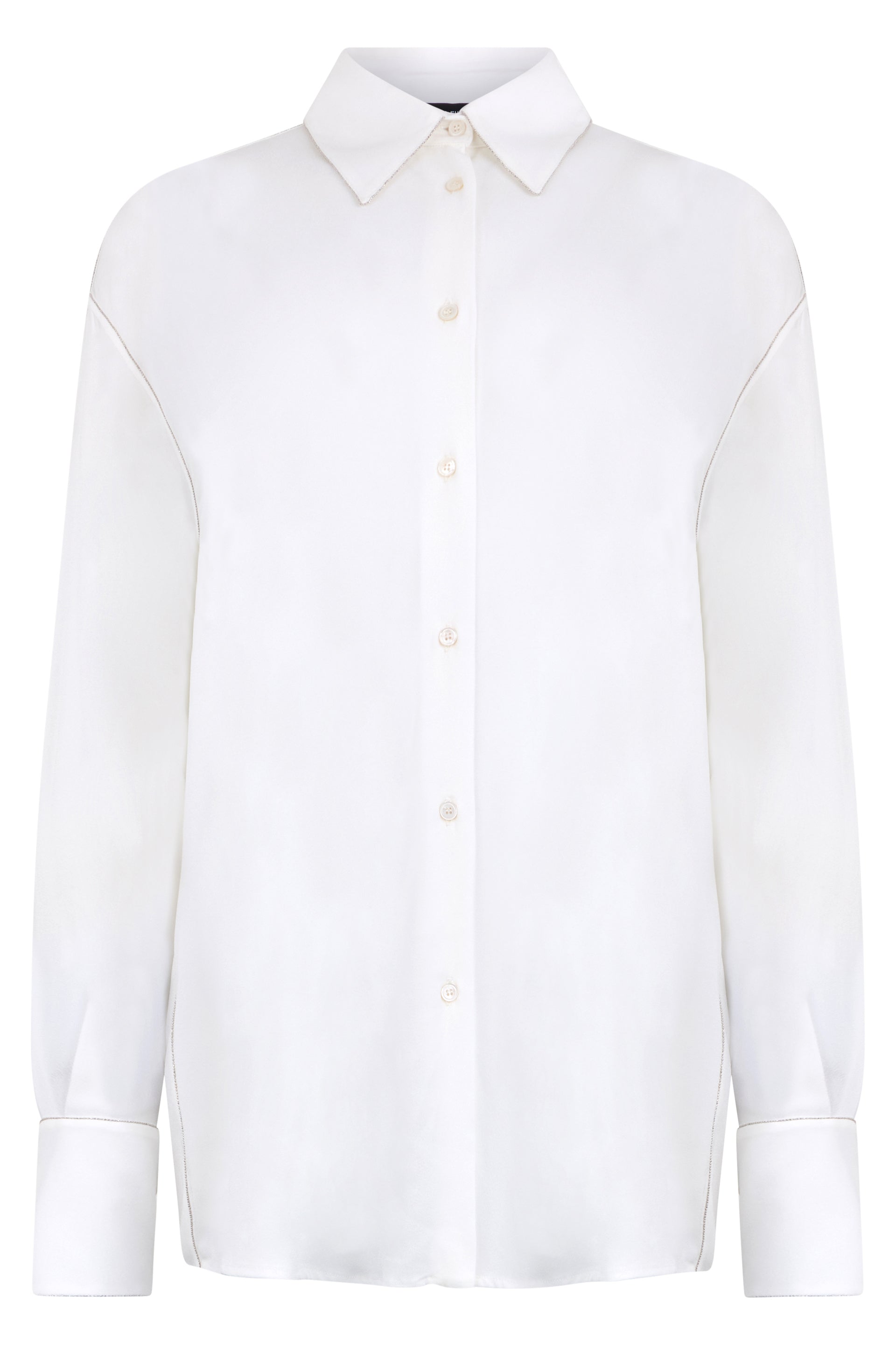White Cotton Long Sleeve Elegant Shirt