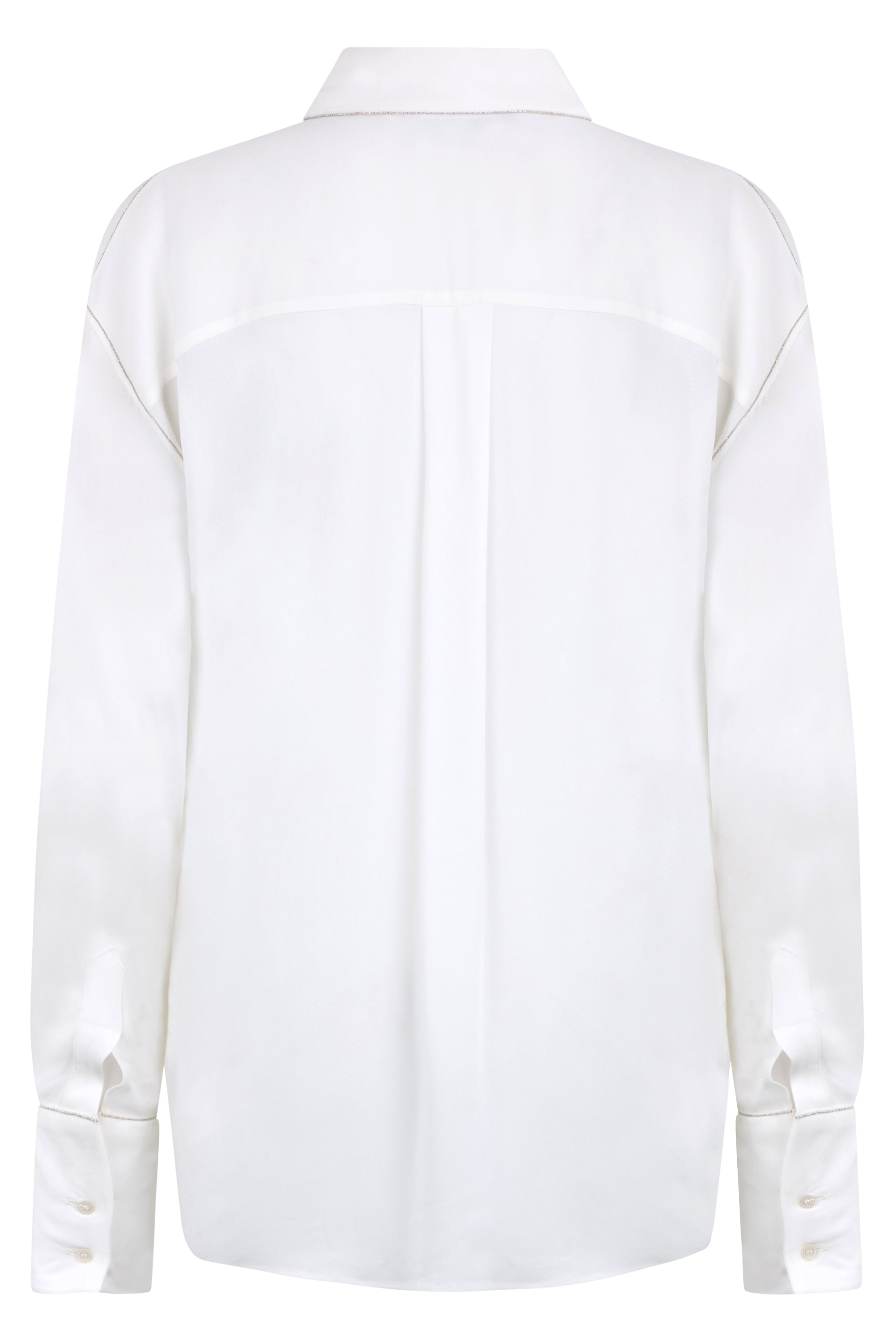 White Cotton Long Sleeve Elegant Shirt