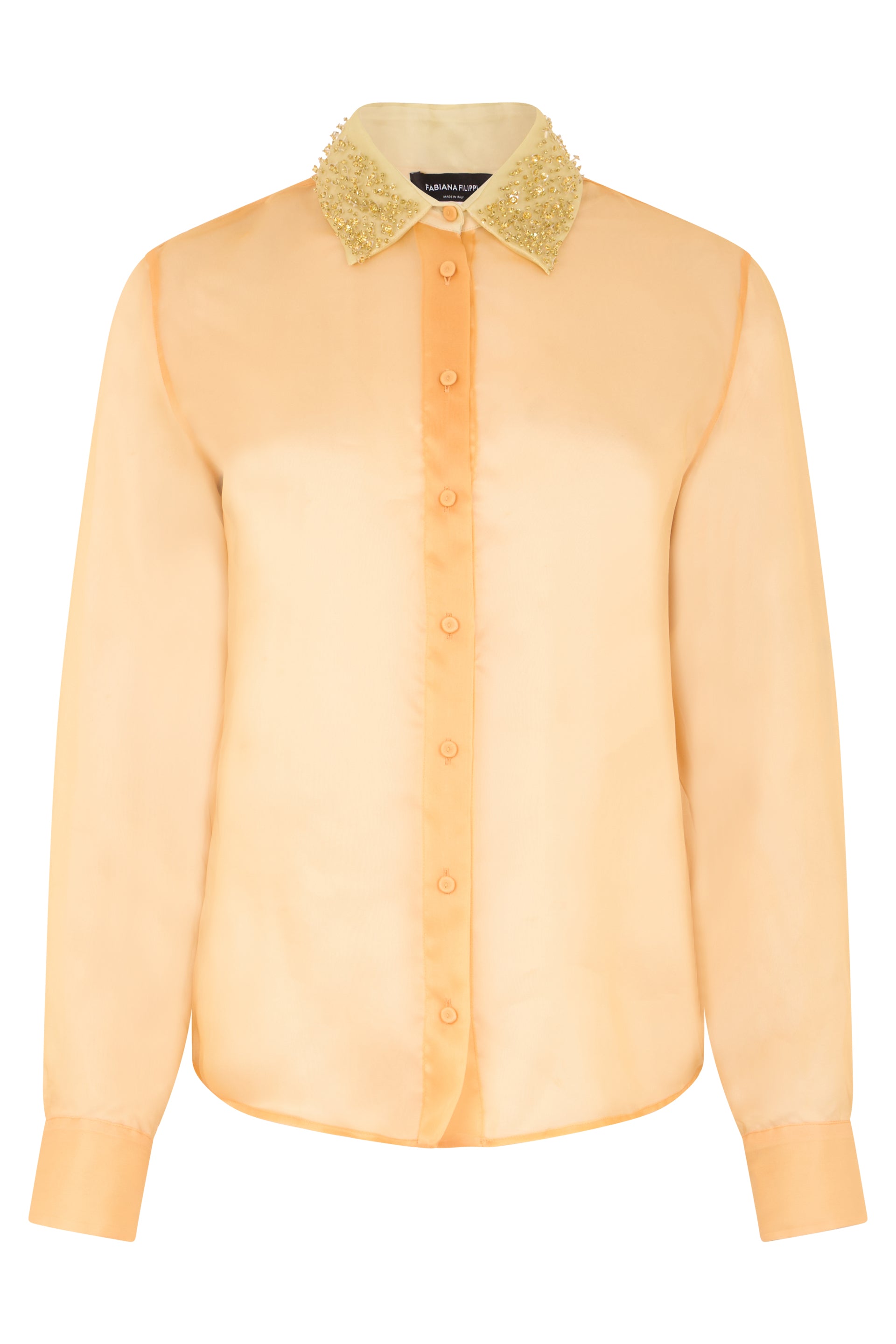 Elegant peach shirt with long sleeves