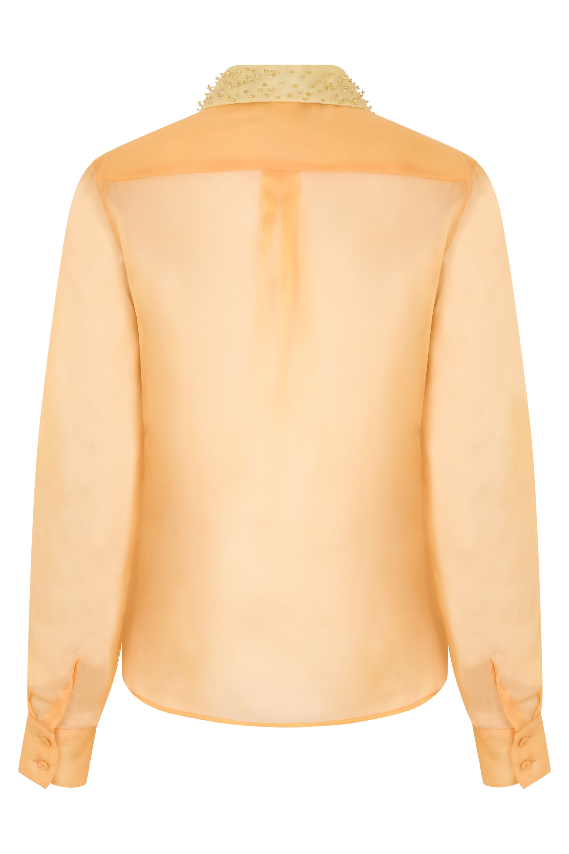 Elegant peach shirt with long sleeves