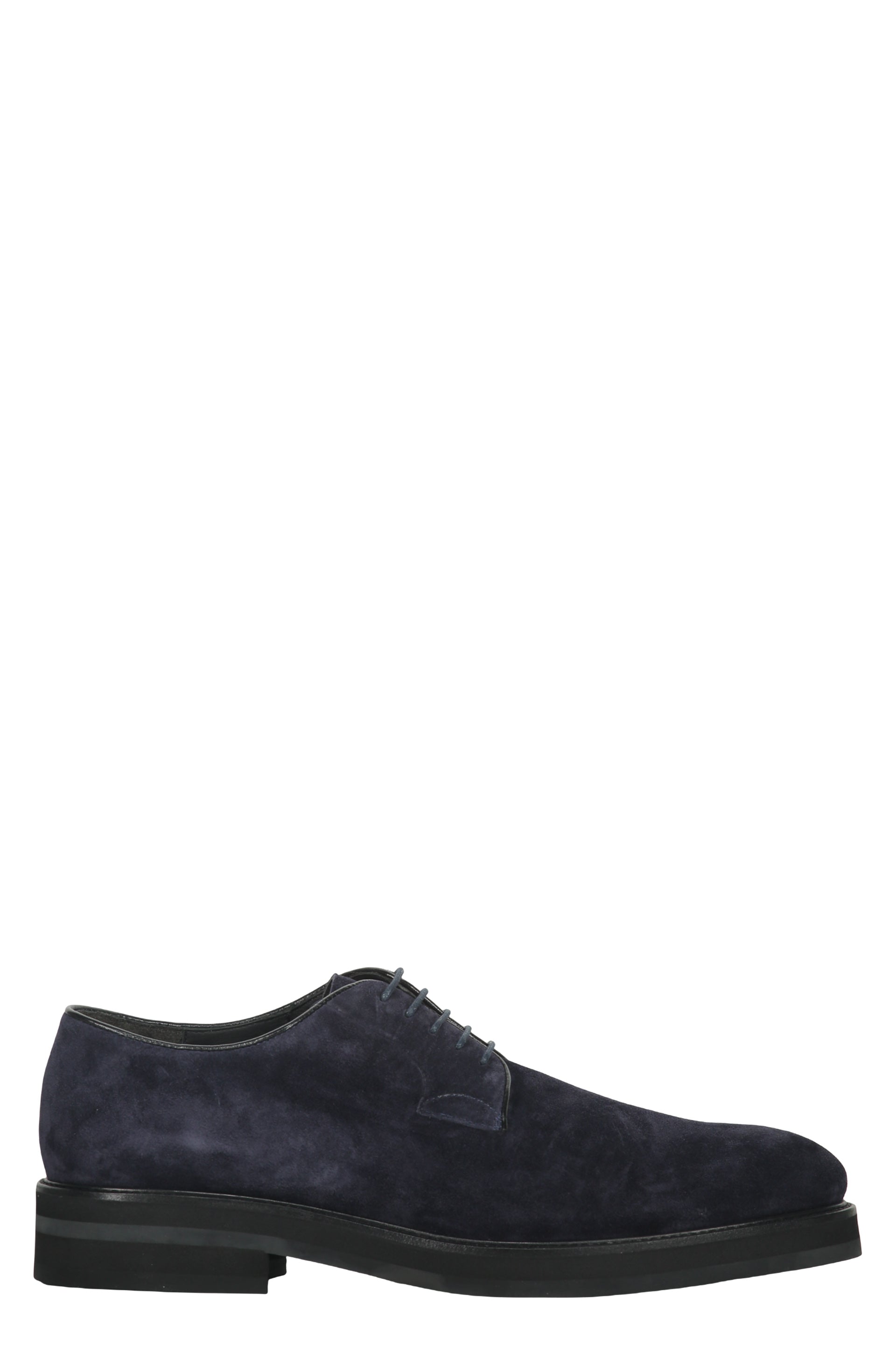Elegant blue suede shoe