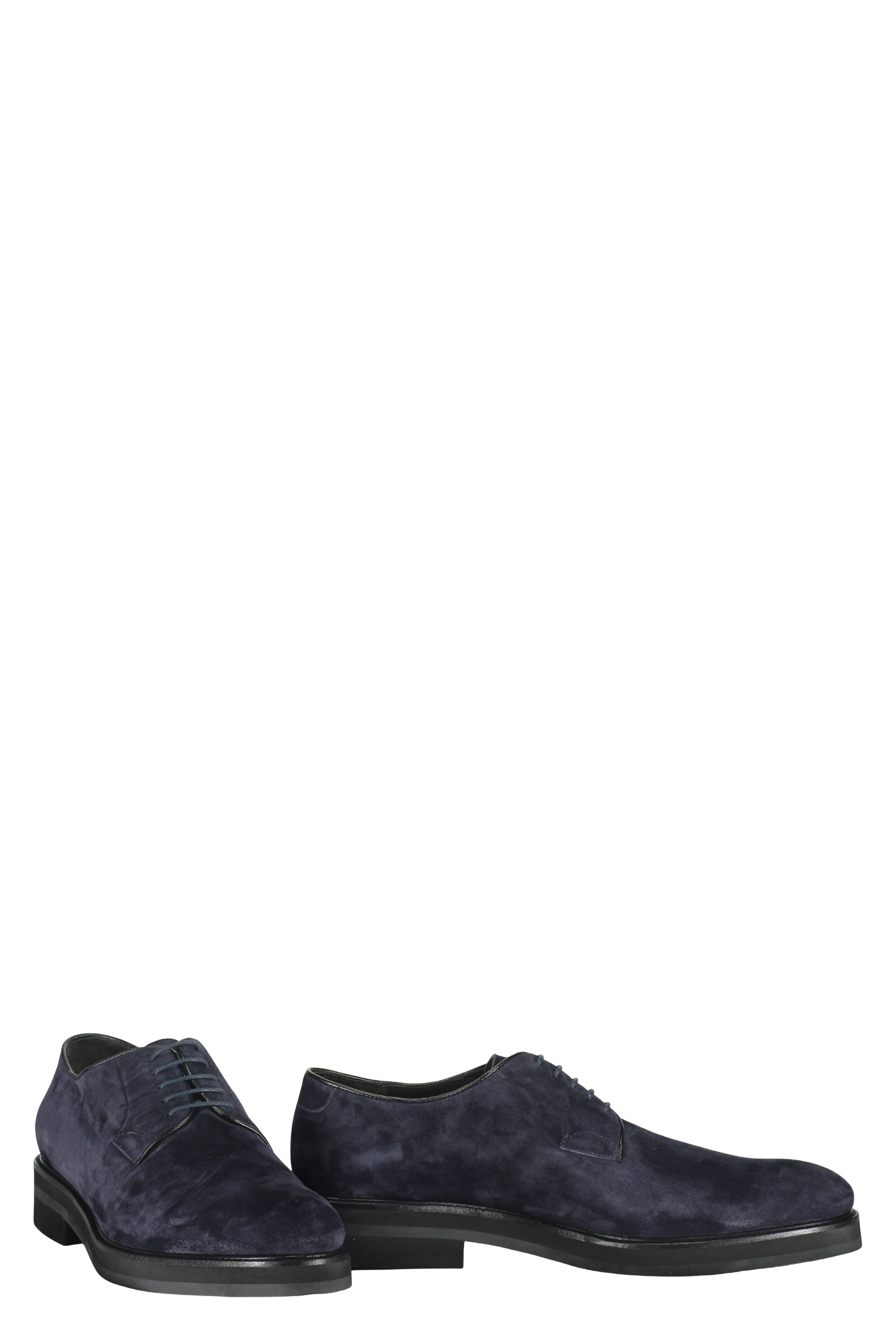 Elegant blue suede shoe