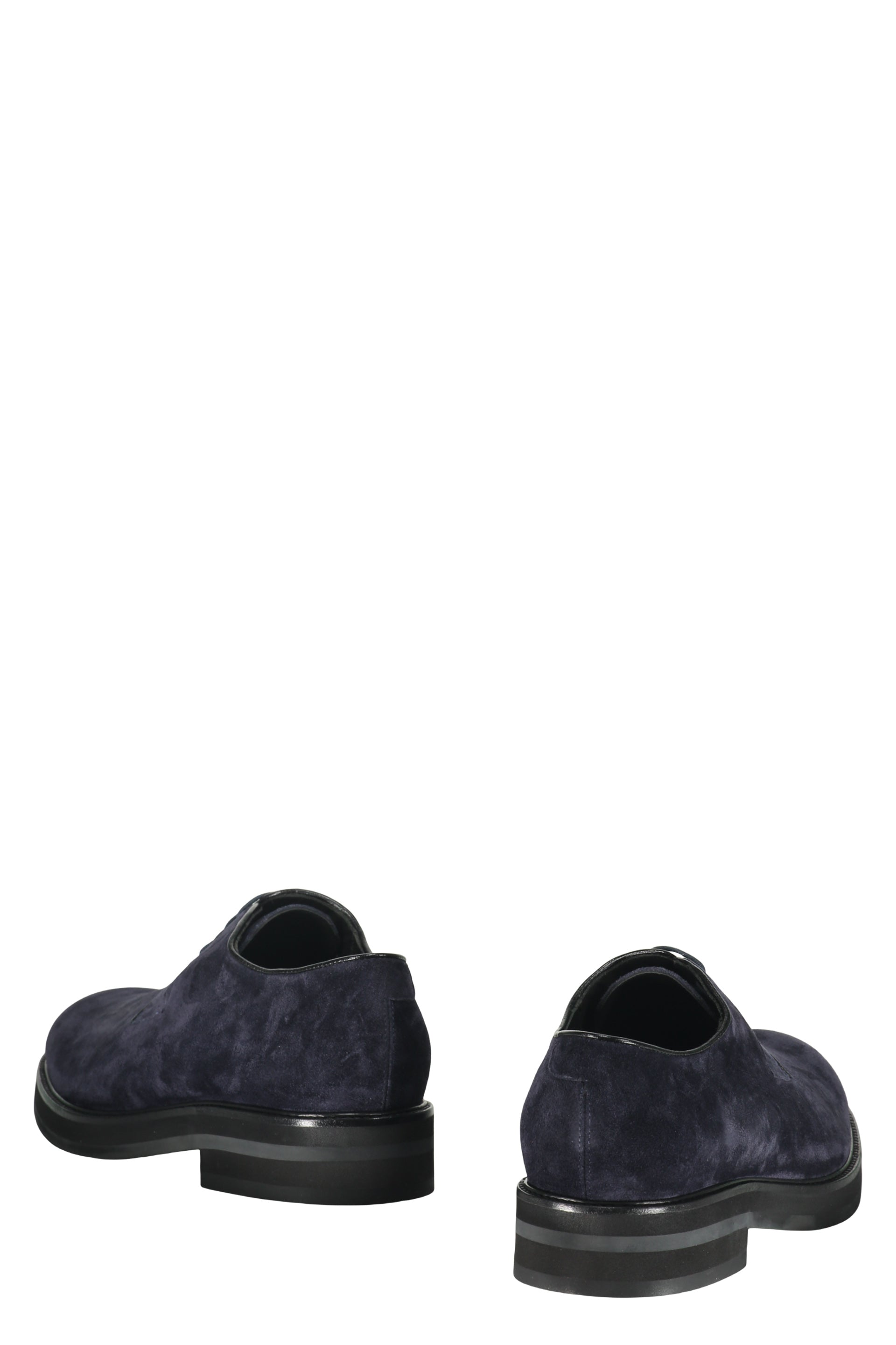 Elegant blue suede shoe