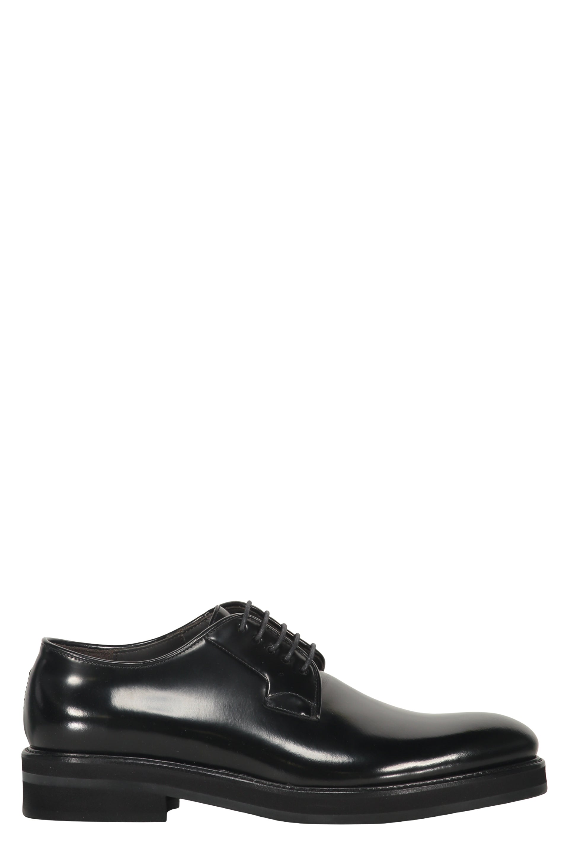 Elegant black leather shoe