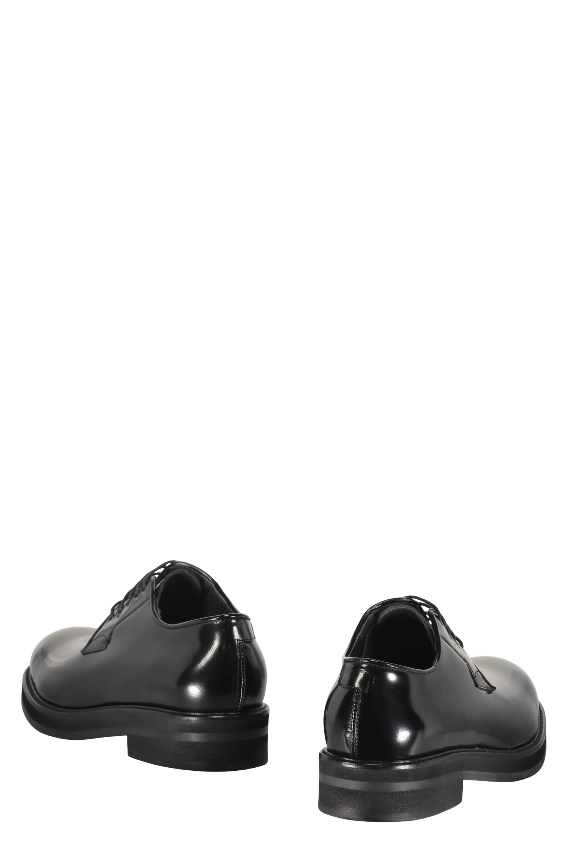 Elegant black leather shoe