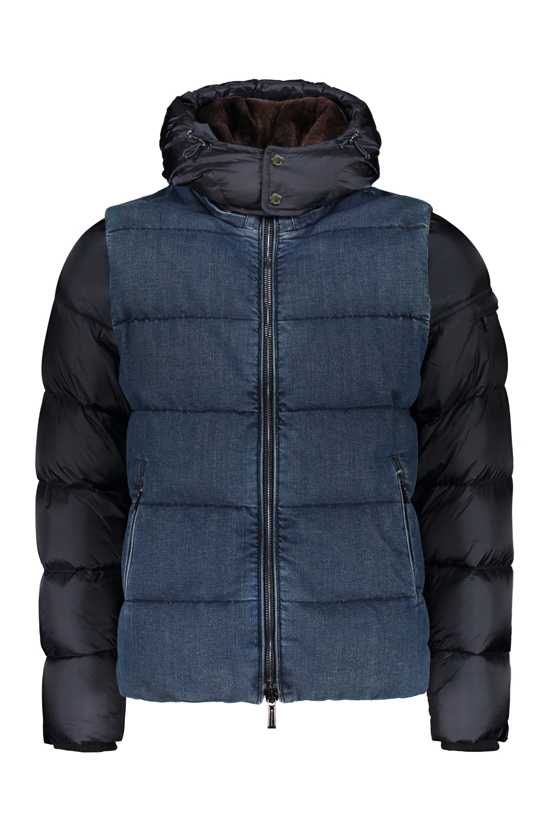 Down jacket with hood