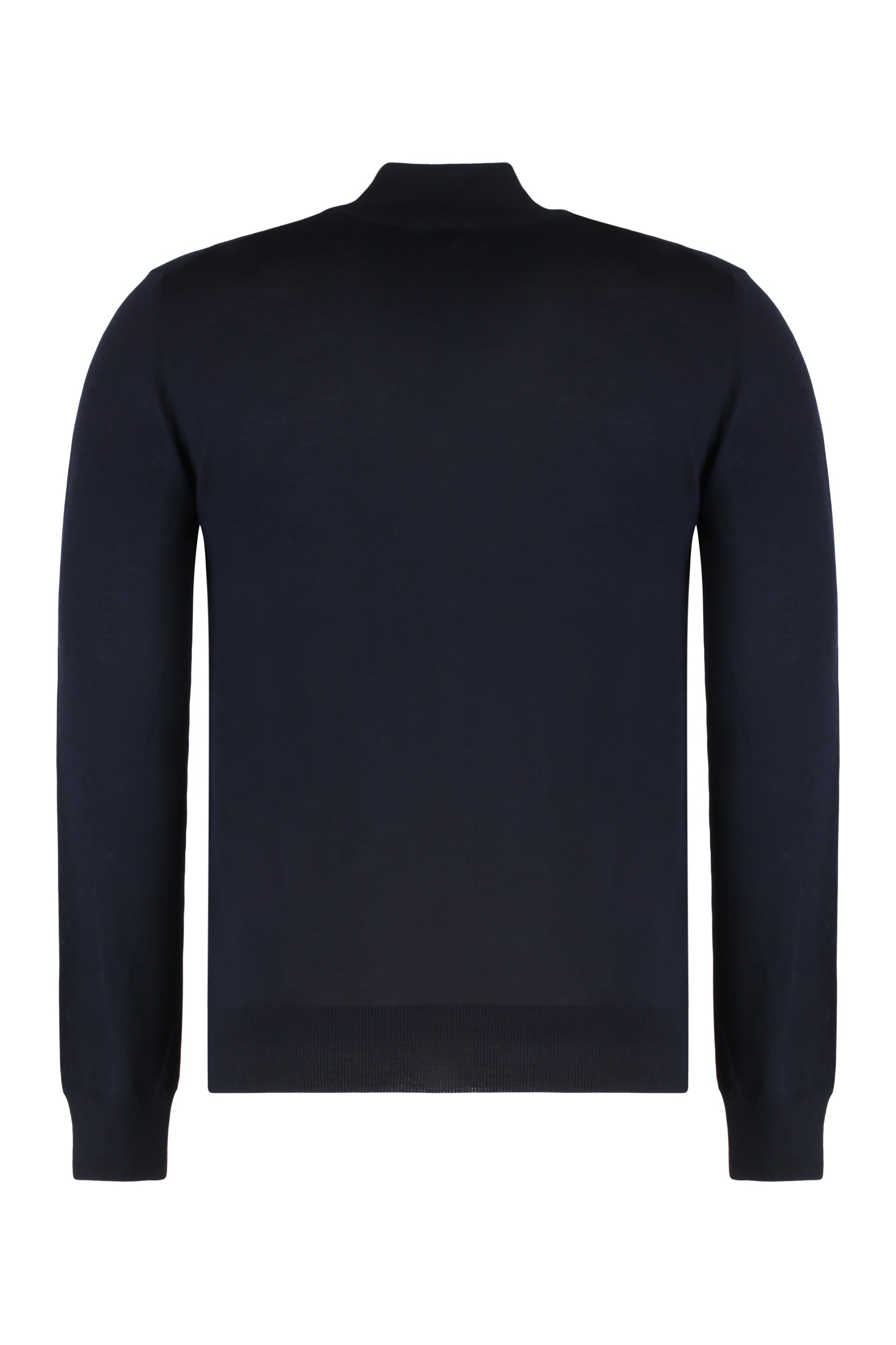 Sweater with zipper in cotton blend