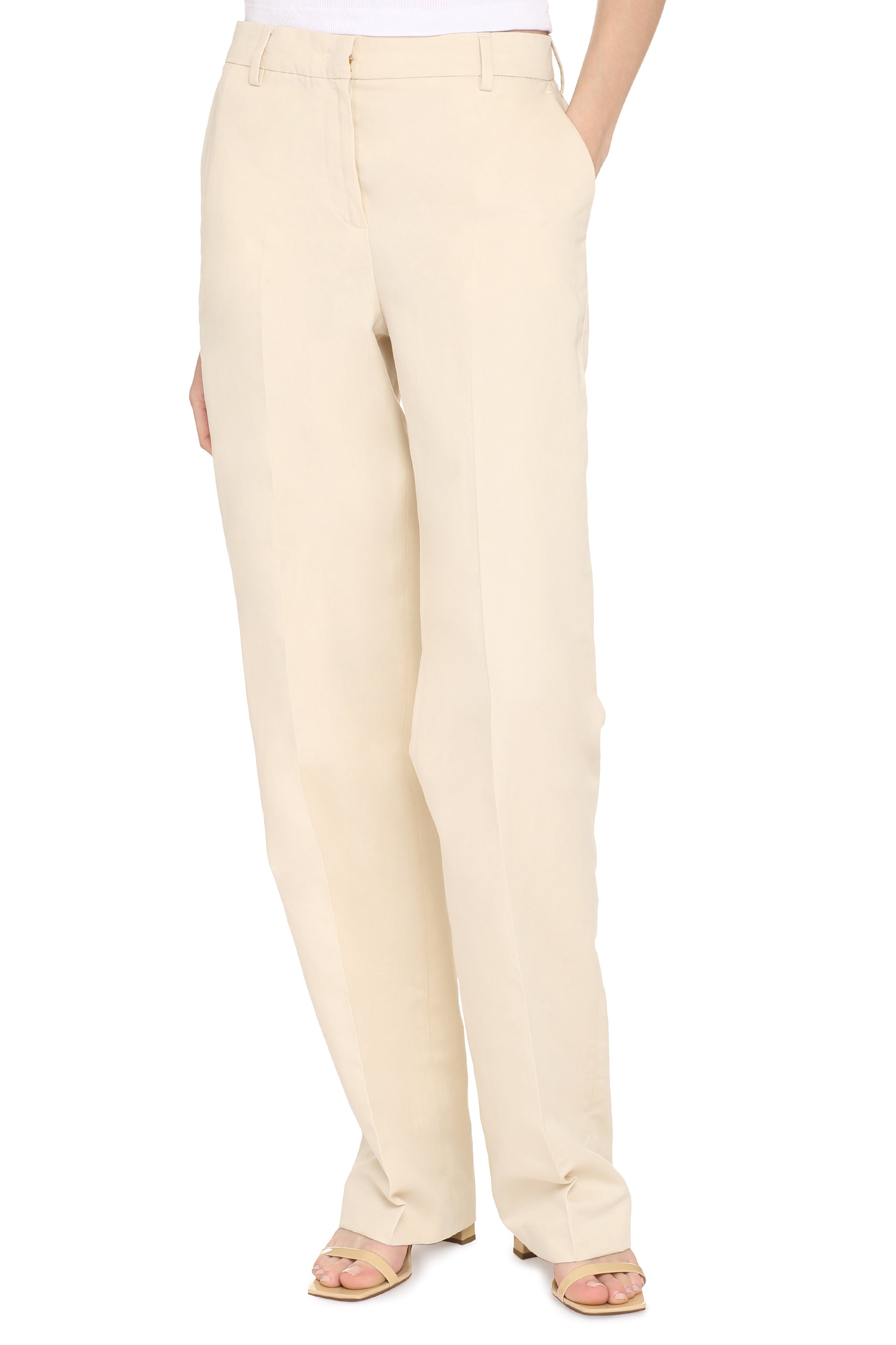 Ambra cotton-linen trousers