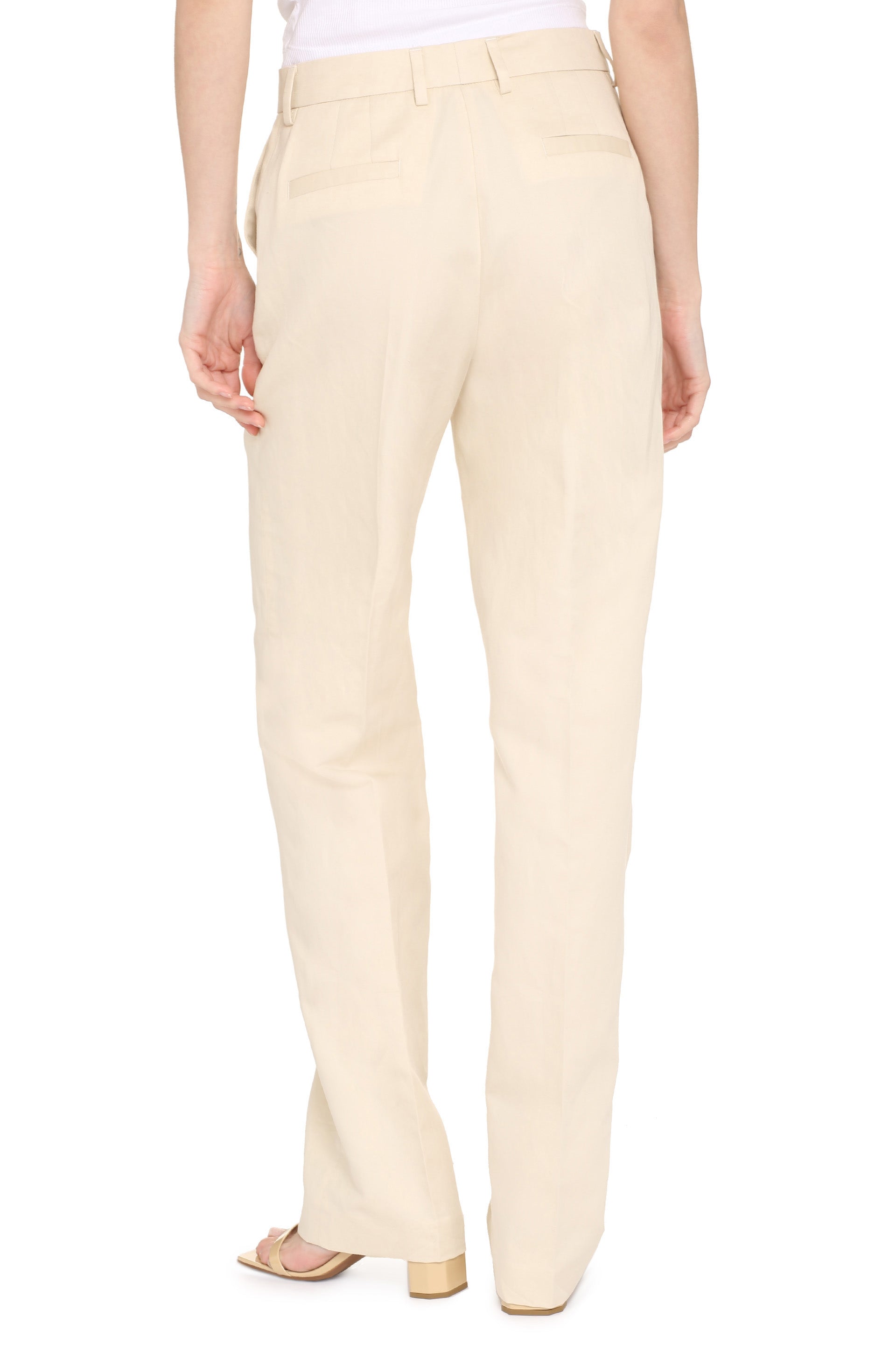 Ambra cotton-linen trousers