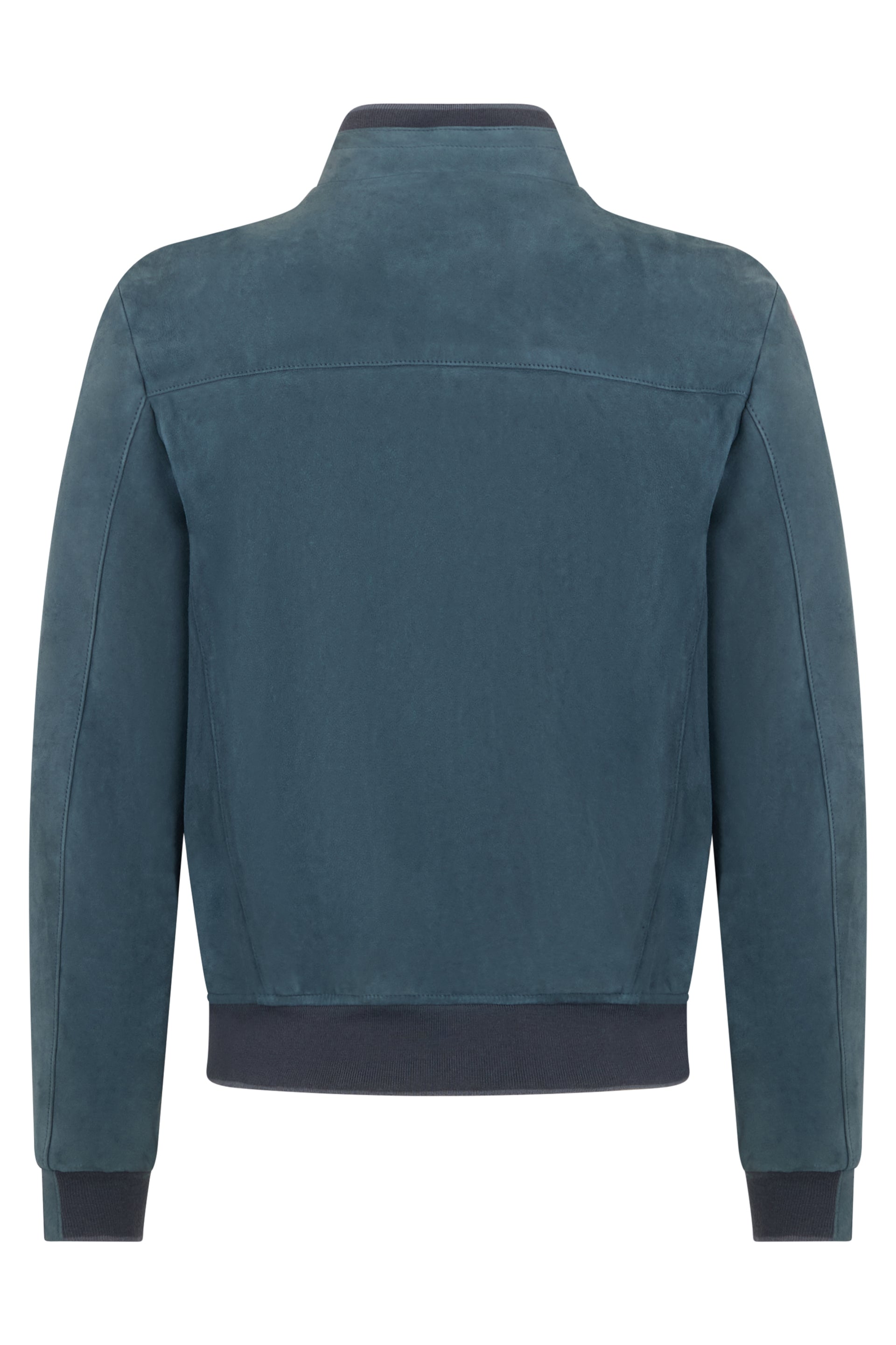 Blue jacket with zip, modern and elegant design.