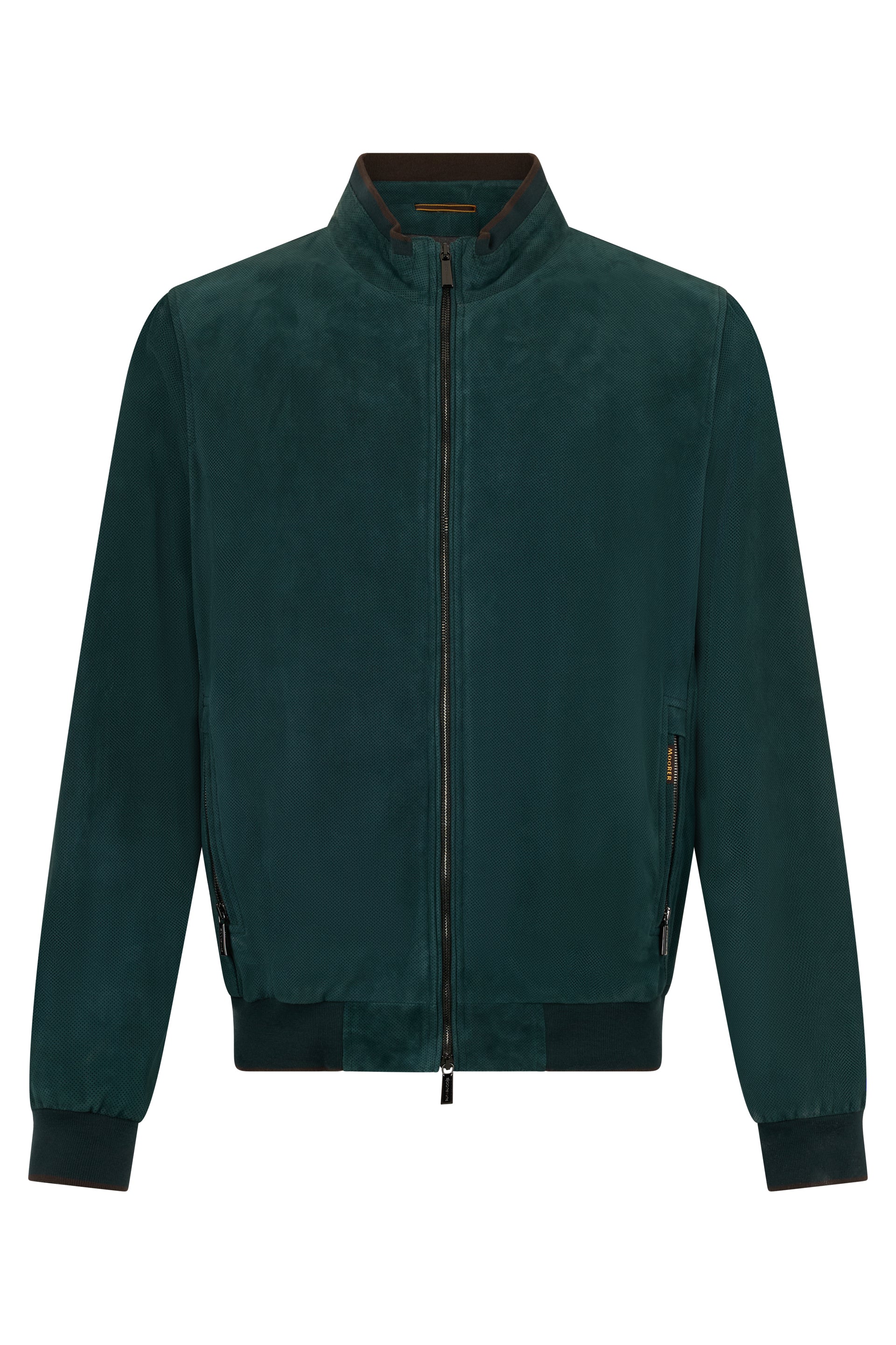 Modern bomber jacket petrol green.