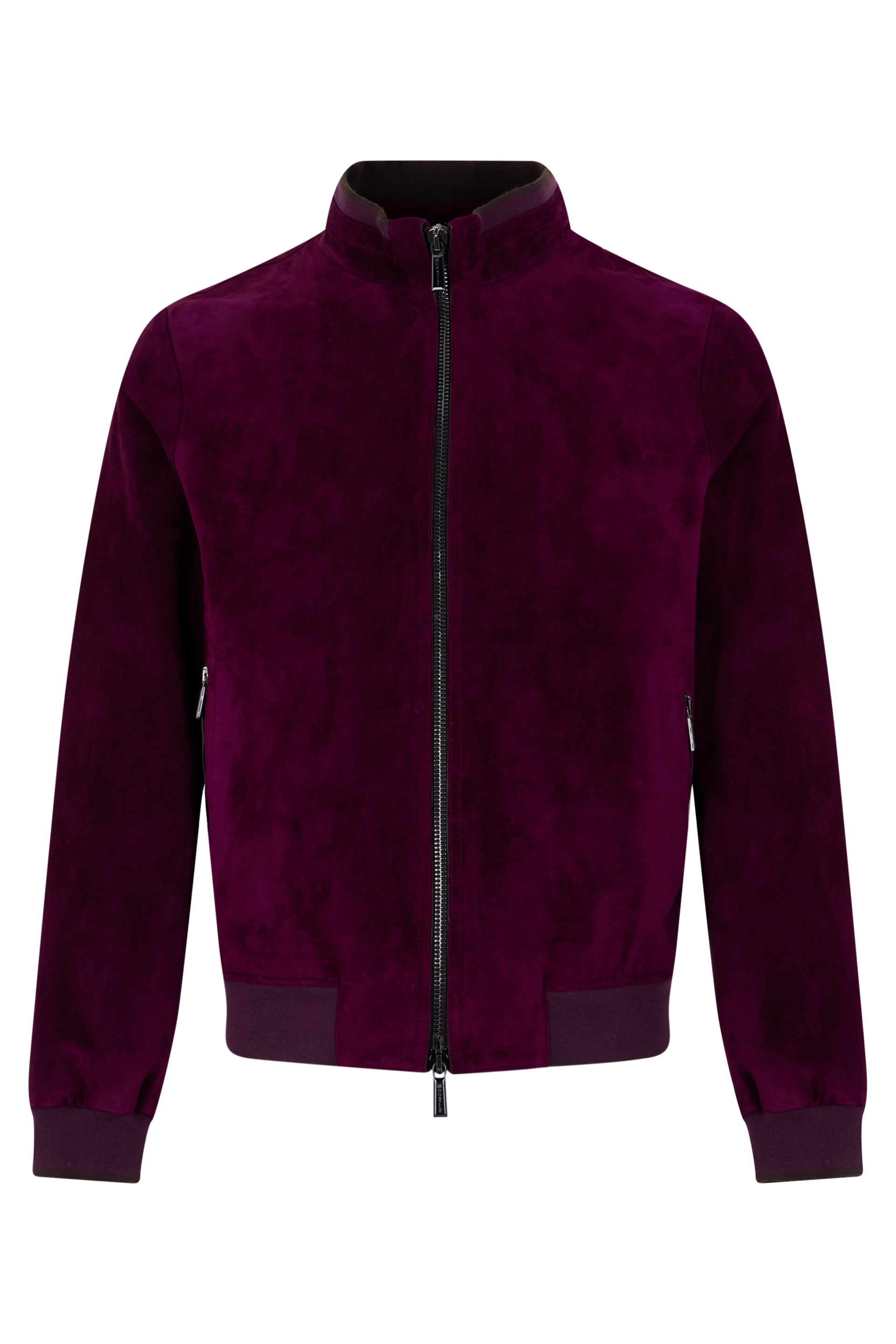 Burgundy leather jacket with zipper, Elegance and Comfort