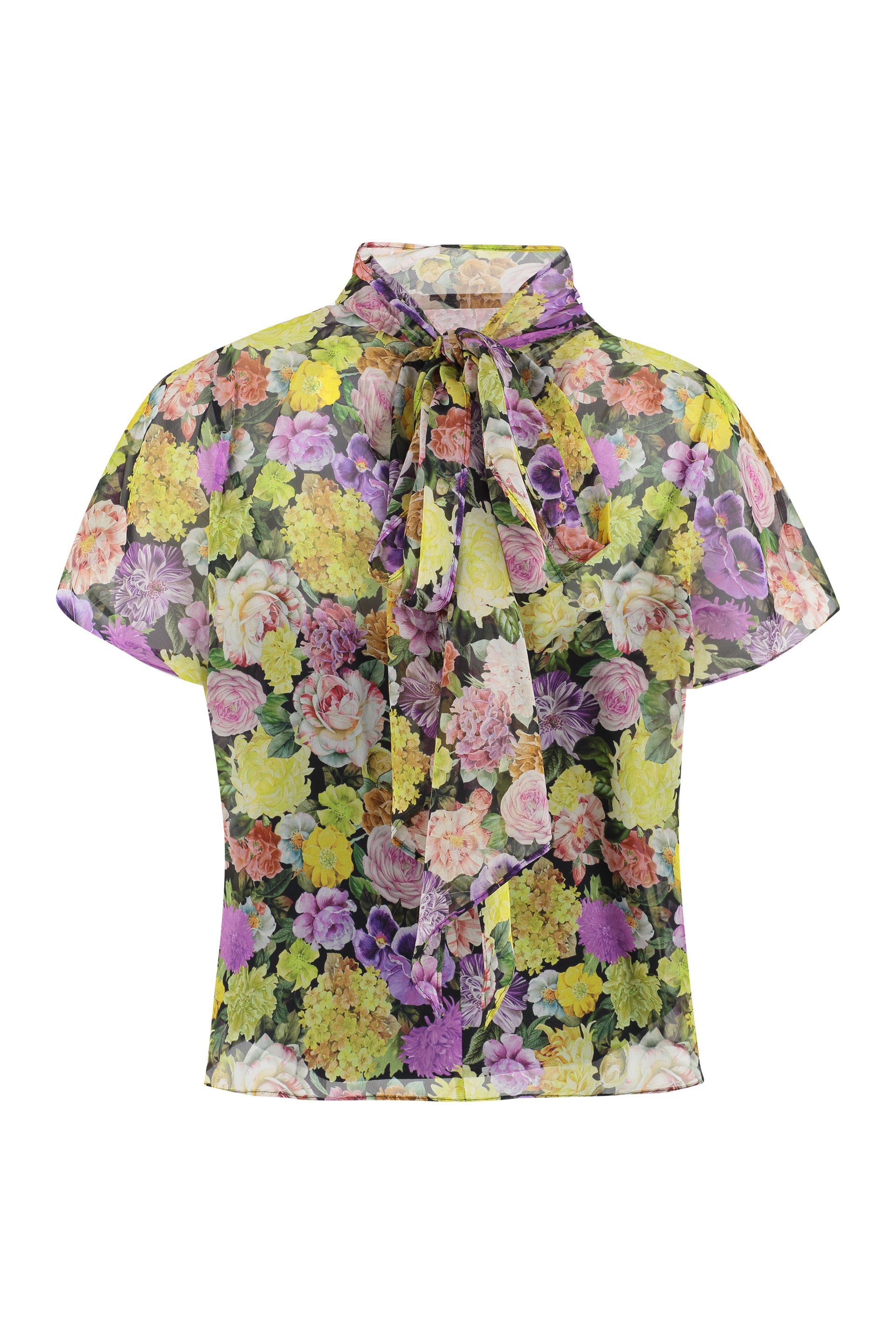 Cesena printed silk blouse