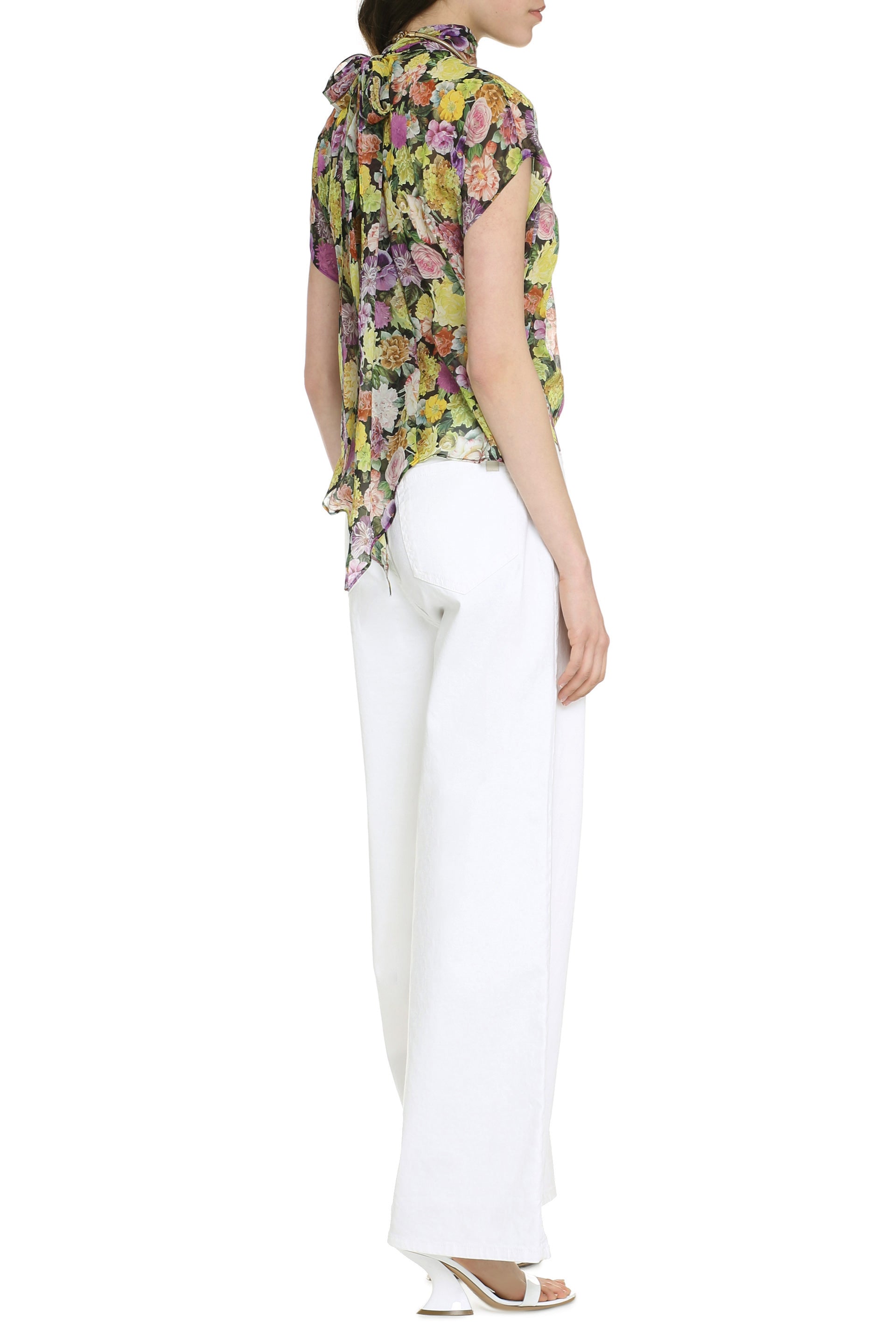 Cesena printed silk blouse