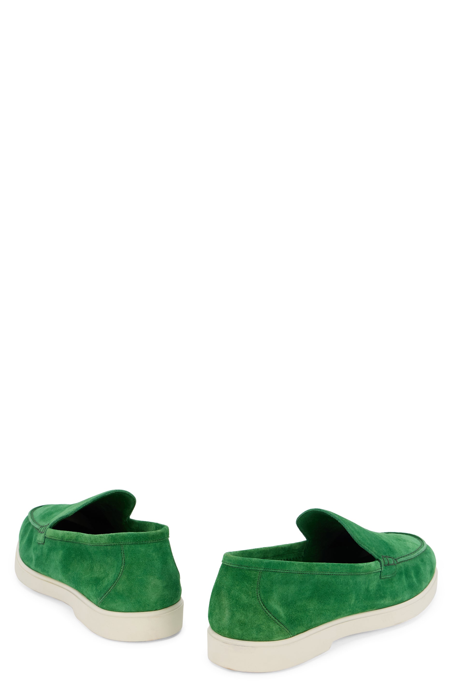 Green modern and versatile slip-on shoes.