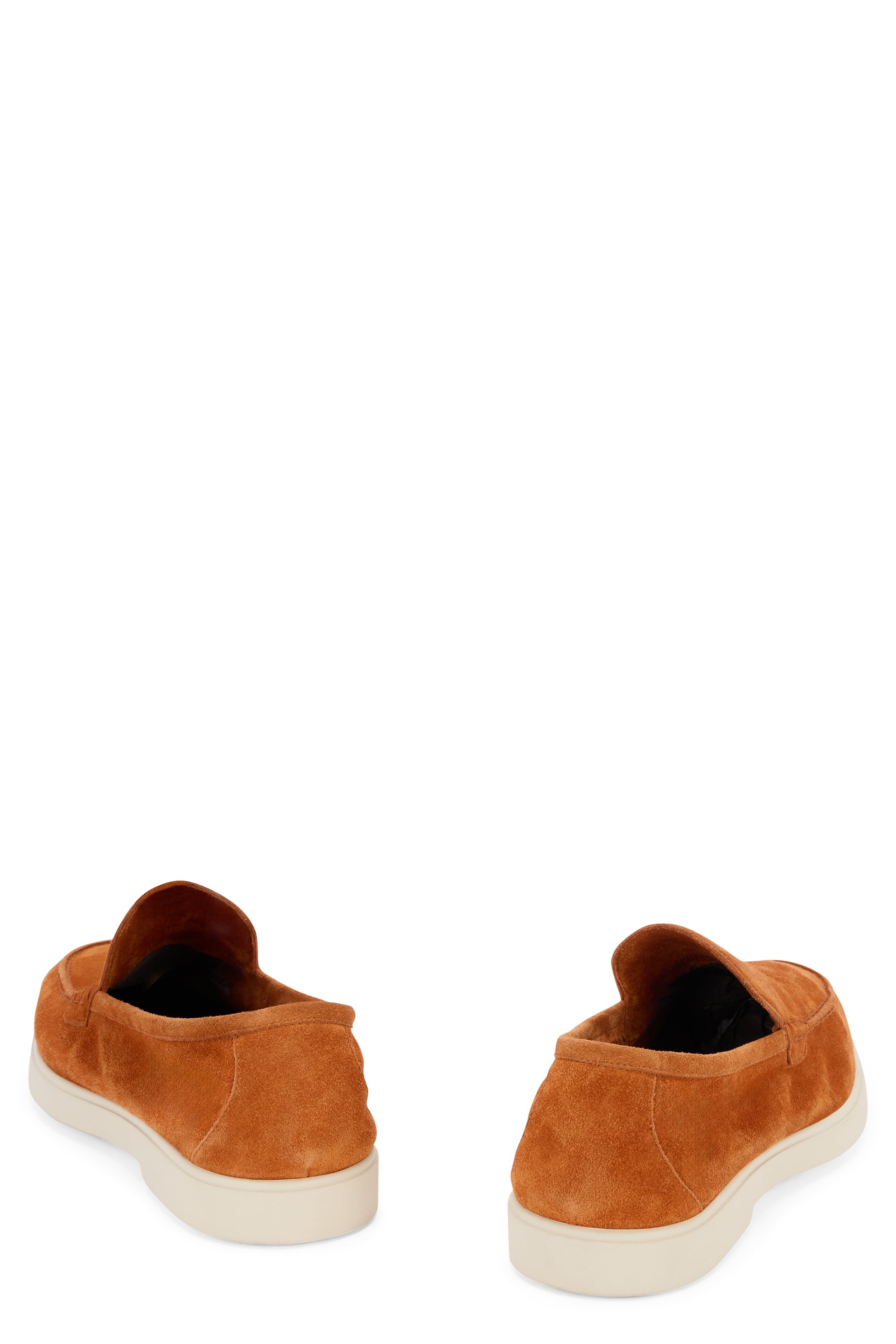 Slip-on shoes in orange color for a casual and refined style.