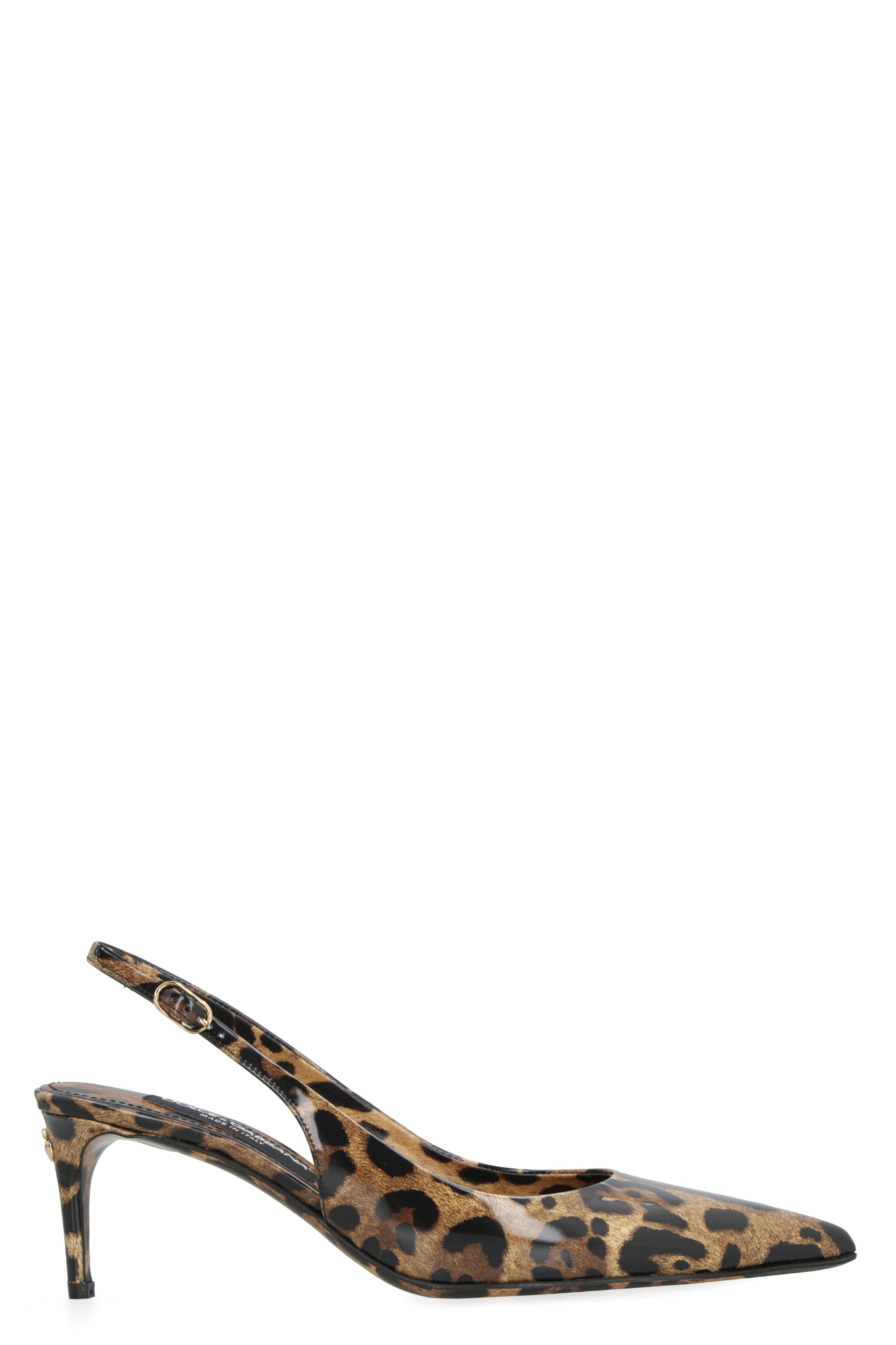 Lollo leather slingback pumps