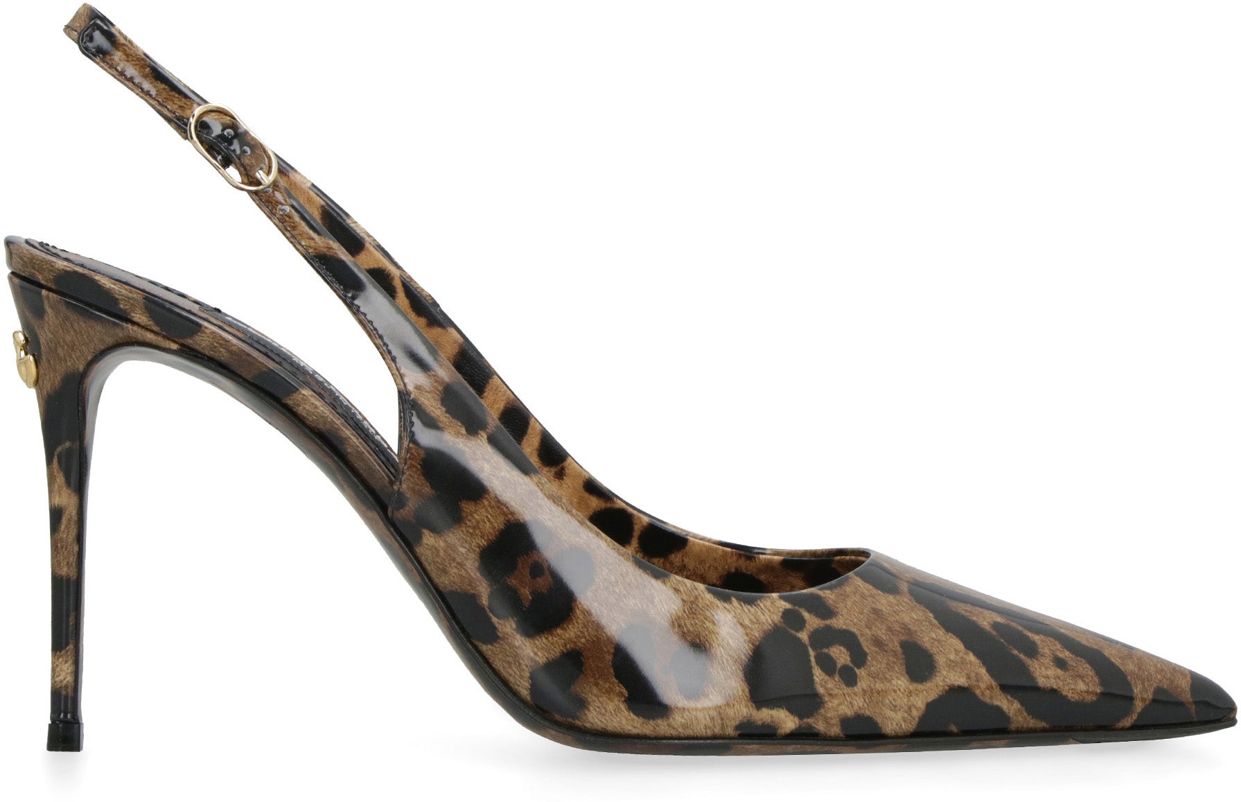 KIM DOLCE&GABBANA - Leather pointy-toe slingbacks