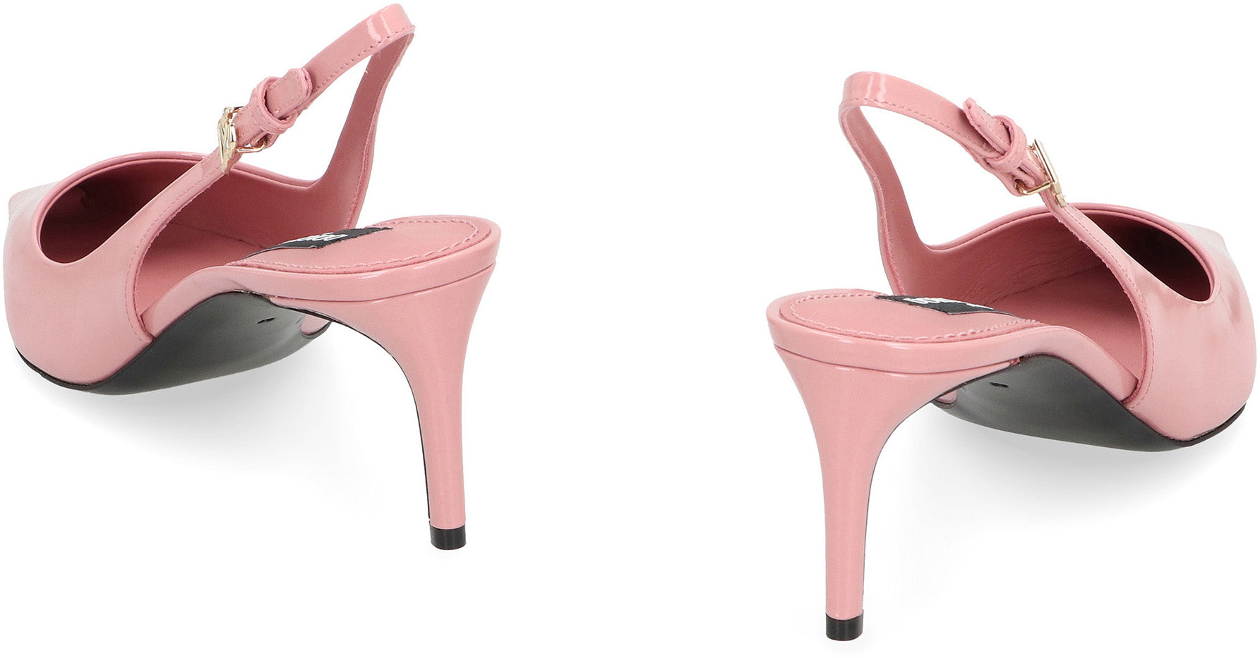 Leather slingback pumps