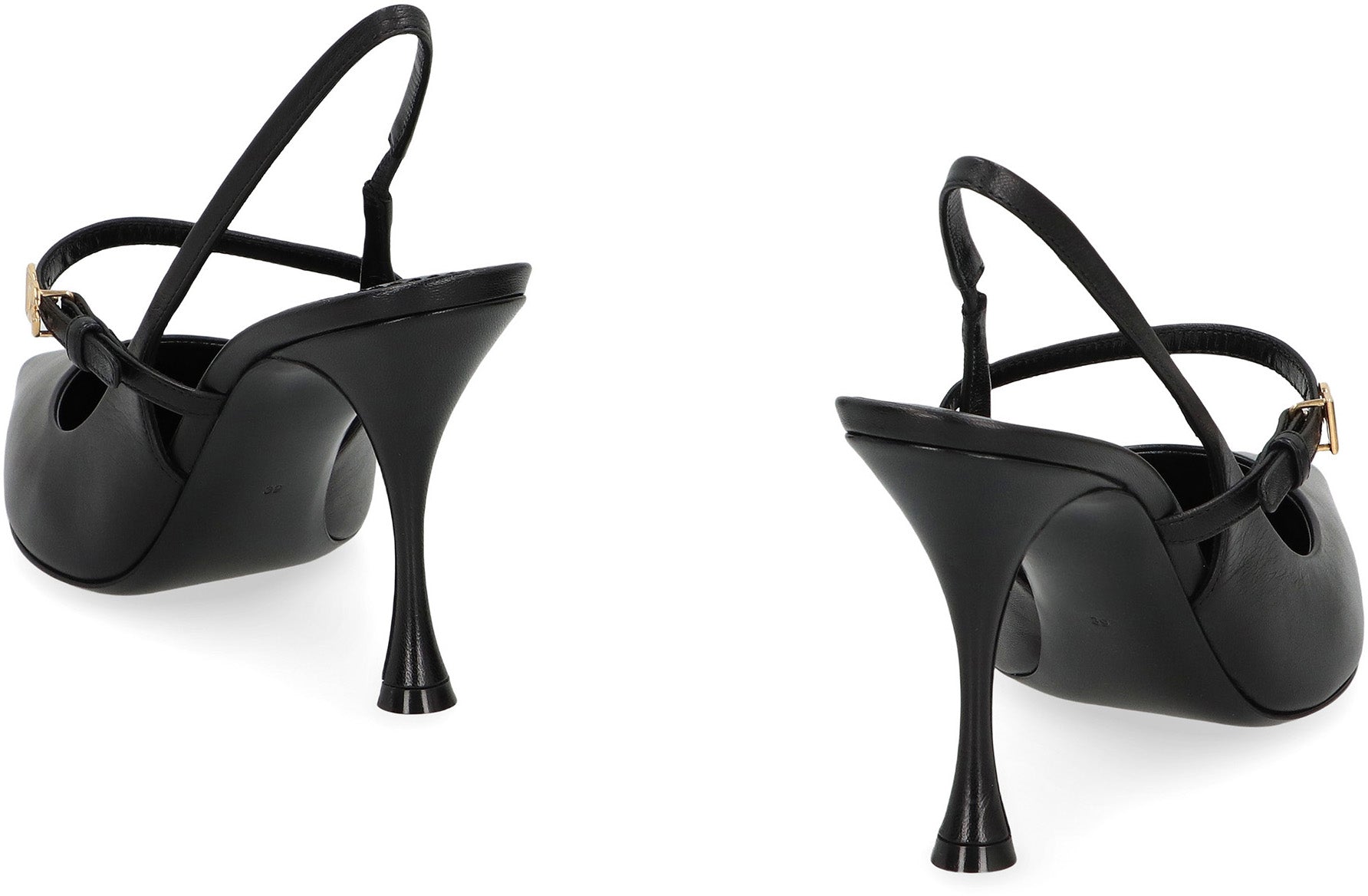 Slingback in leather