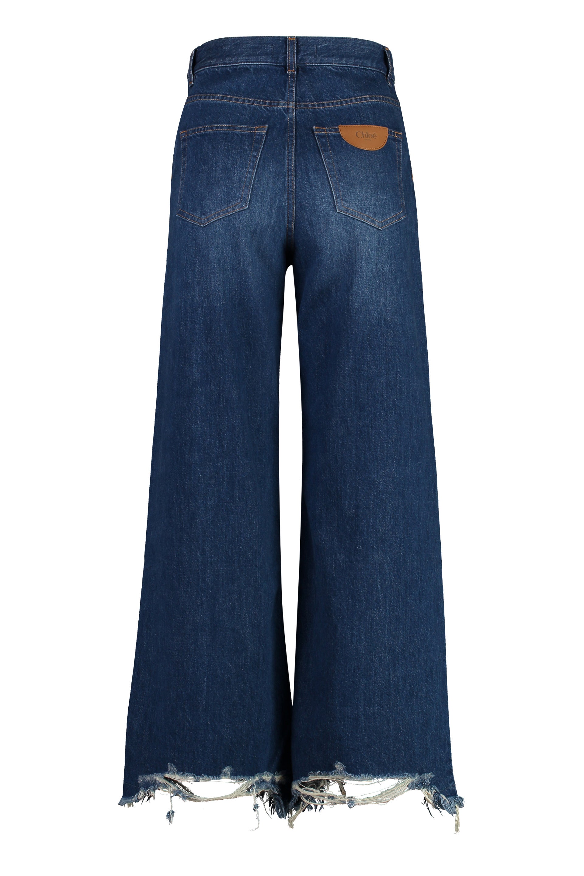 Cropped wide-leg jeans