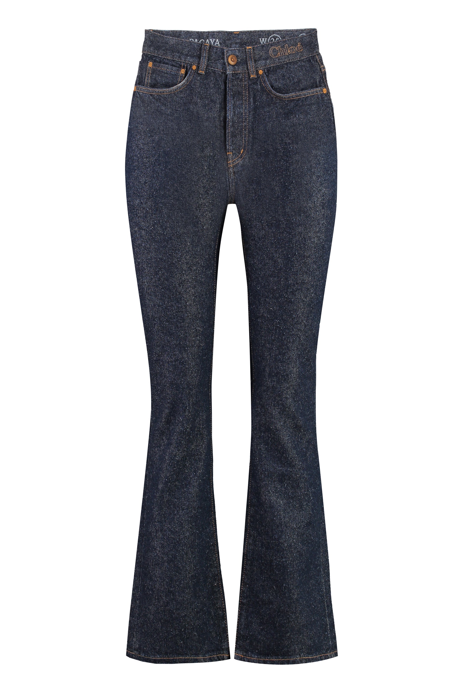 High-rise flared jeans